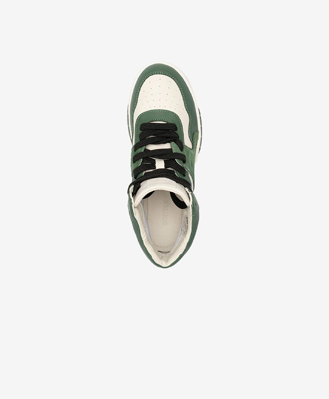 Kadın Beyaz Haki Hakiki Deri Sneaker Bot - 3