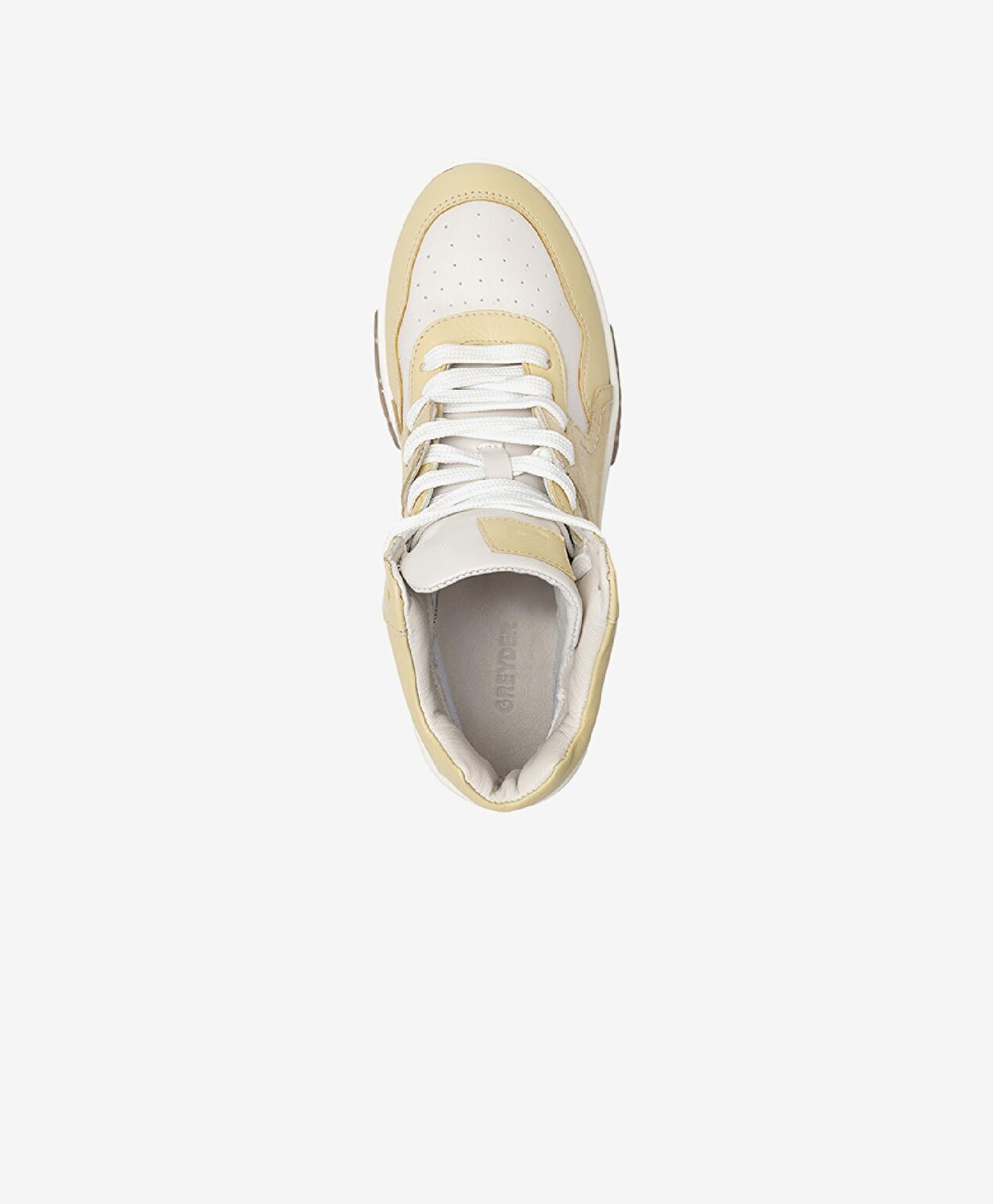 Kadın Beyaz Sarı Hakiki Deri Sneaker Bot - 3