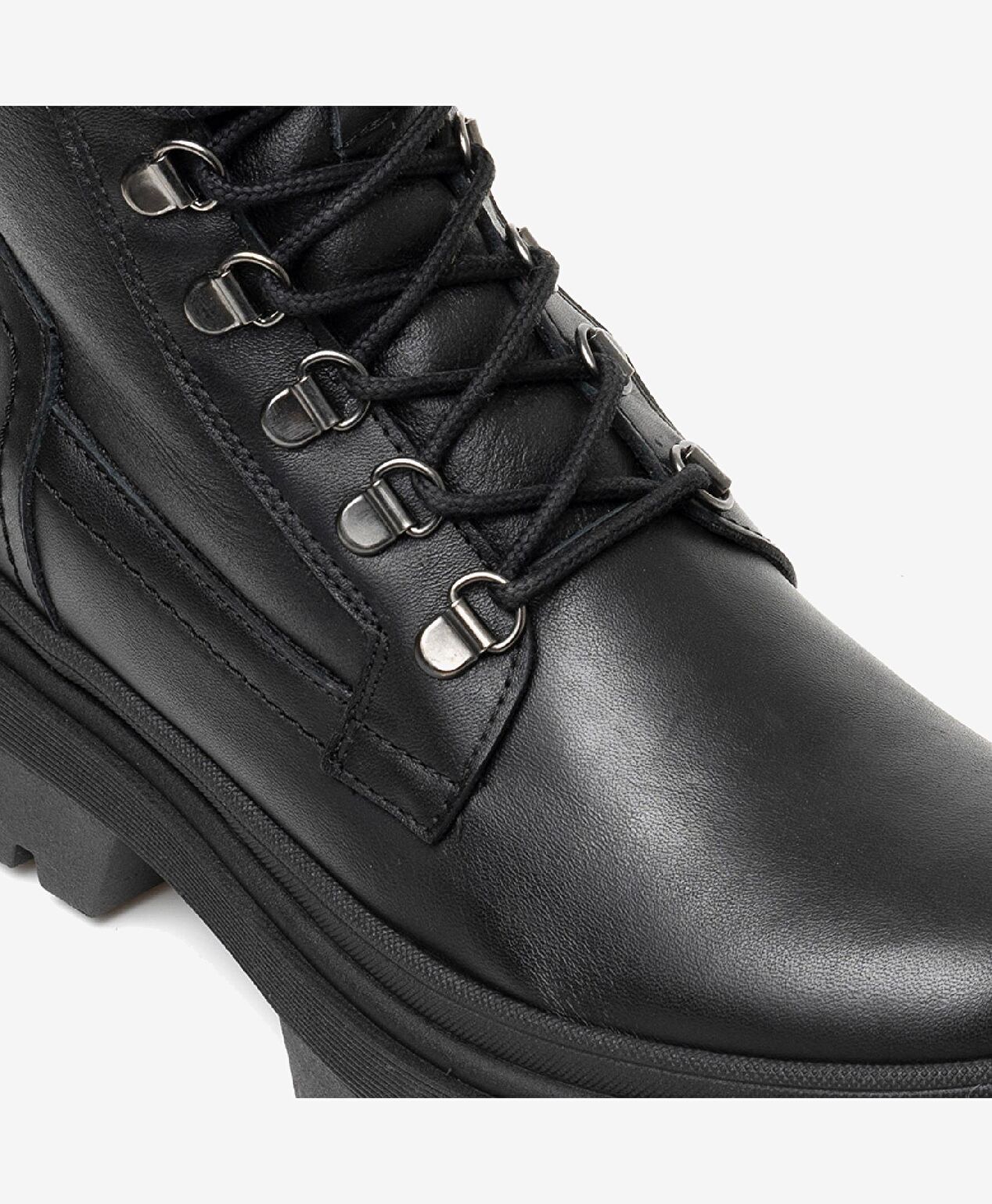 Kadın Siyah Hakiki Deri Termo Light Taban Casual Bot - 4
