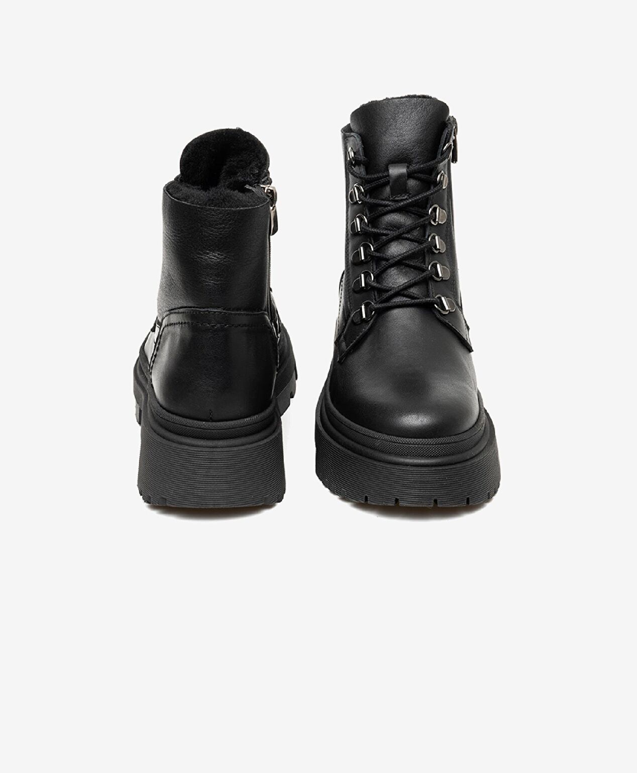 Kadın Siyah Hakiki Deri Termo Light Taban Casual Bot - 6