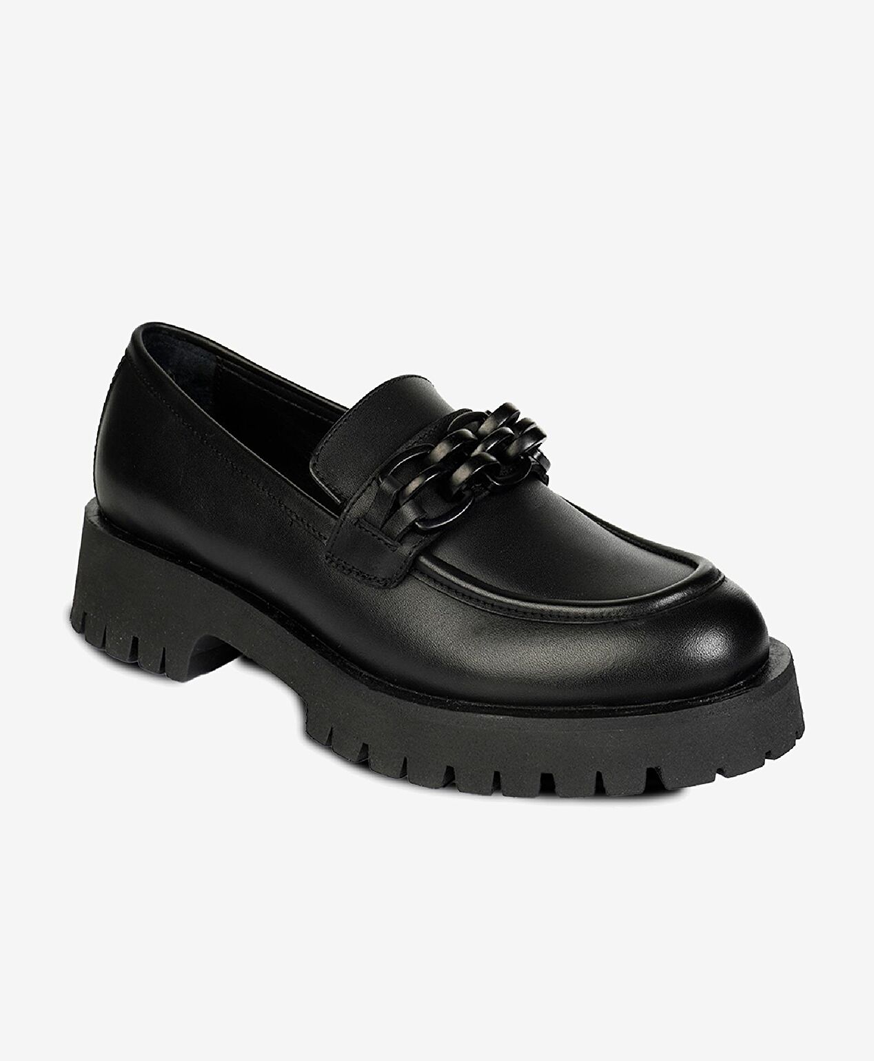 Kadın Siyah Hakiki Deri Eva Taban Loafer Ayakkabı - 2