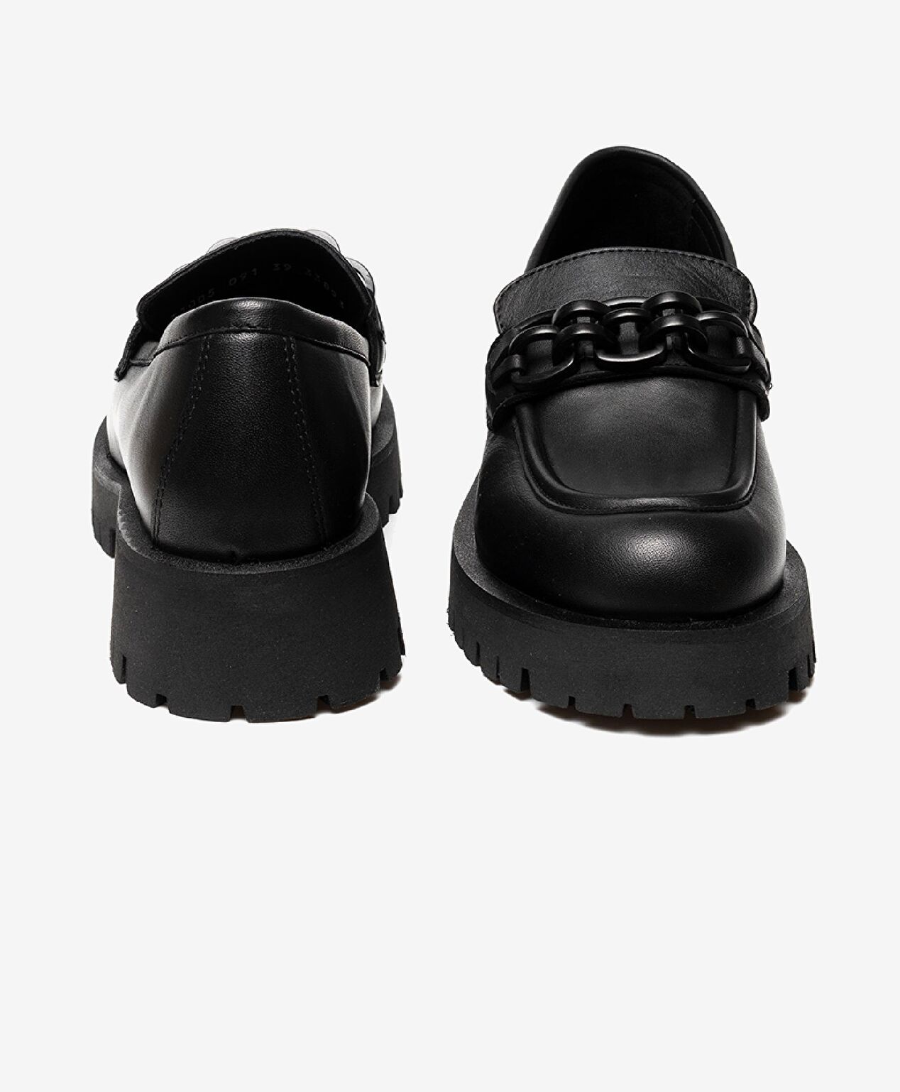 Kadın Siyah Deri Hakiki Deri Eva Taban Loafer Ayakkabı - 7