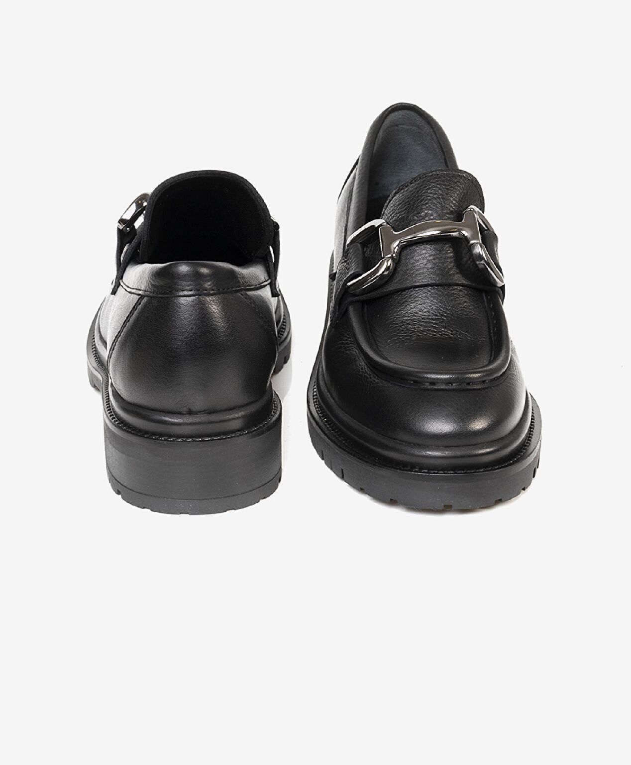 Kadın Siyah Hakiki Deri Termo Taban Loafer Ayakkabı - 6