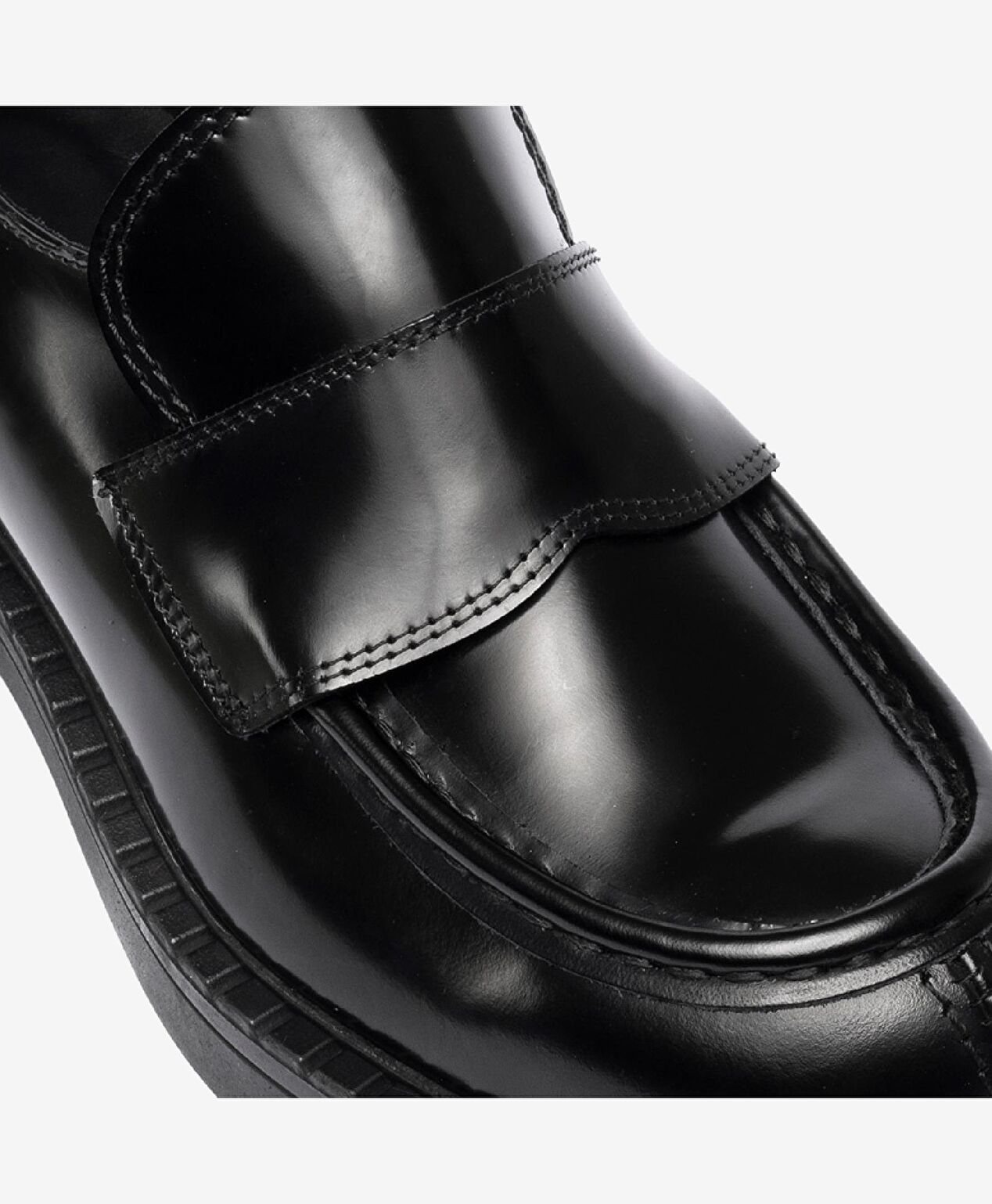 Kadın Parlak Siyah Hakiki Deri Loafer Ayakkabı - 4