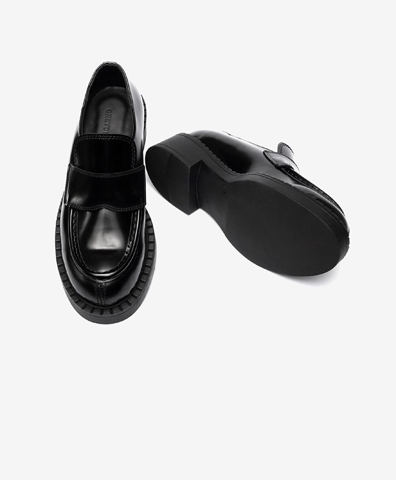 Kadın Parlak Siyah Hakiki Deri Loafer Ayakkabı - 5