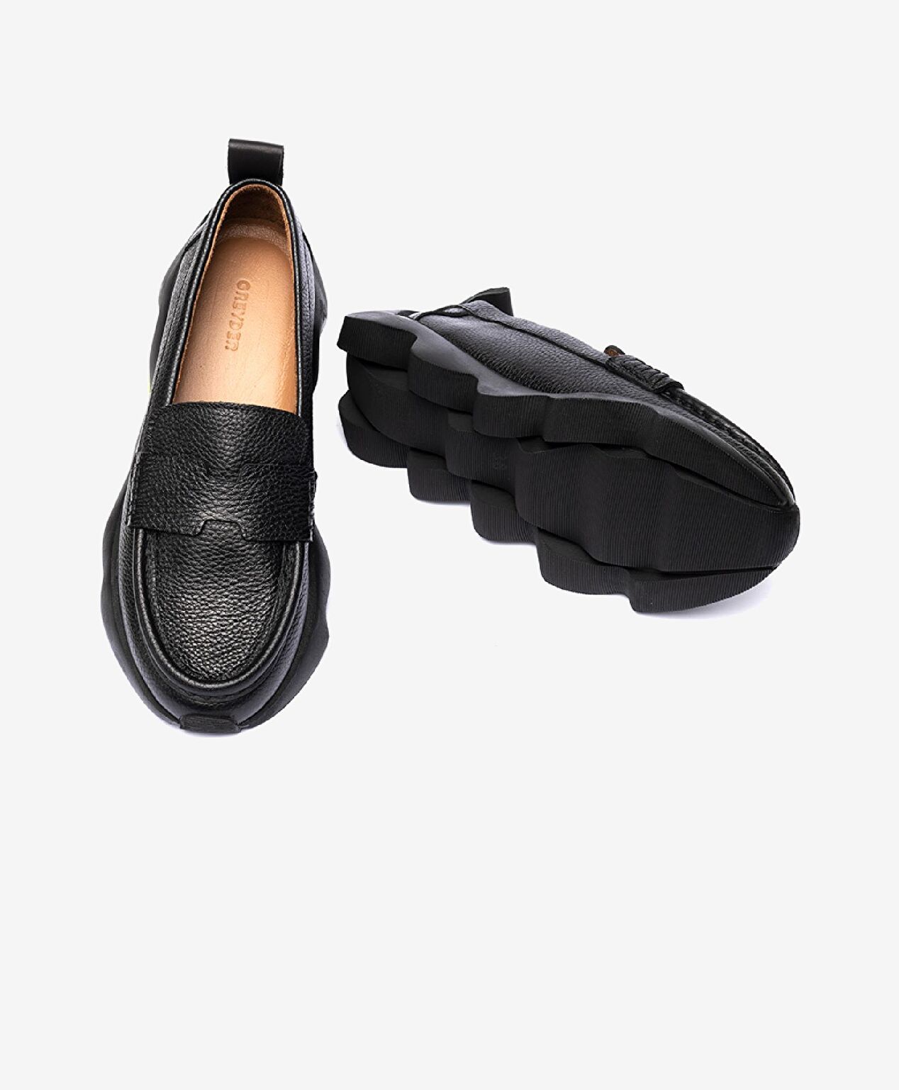 Kadın Siyah Hakiki Deri Loafer Ayakkabı - 5