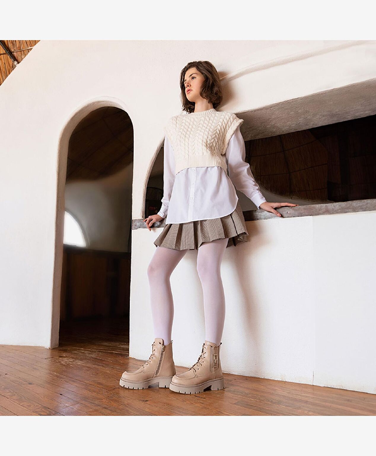 Kadın Koyu Bej Hakiki Deri Casual Bot - 2