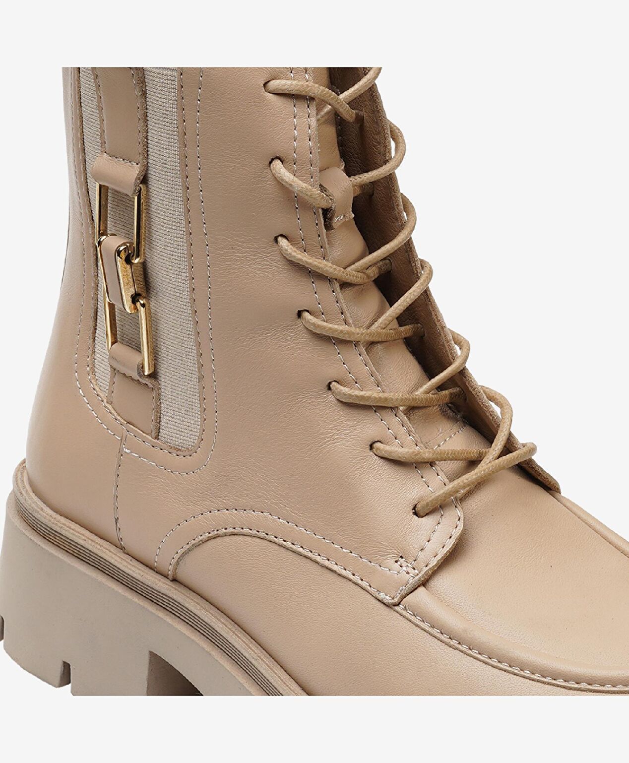 Kadın Koyu Bej Hakiki Deri Casual Bot - 5