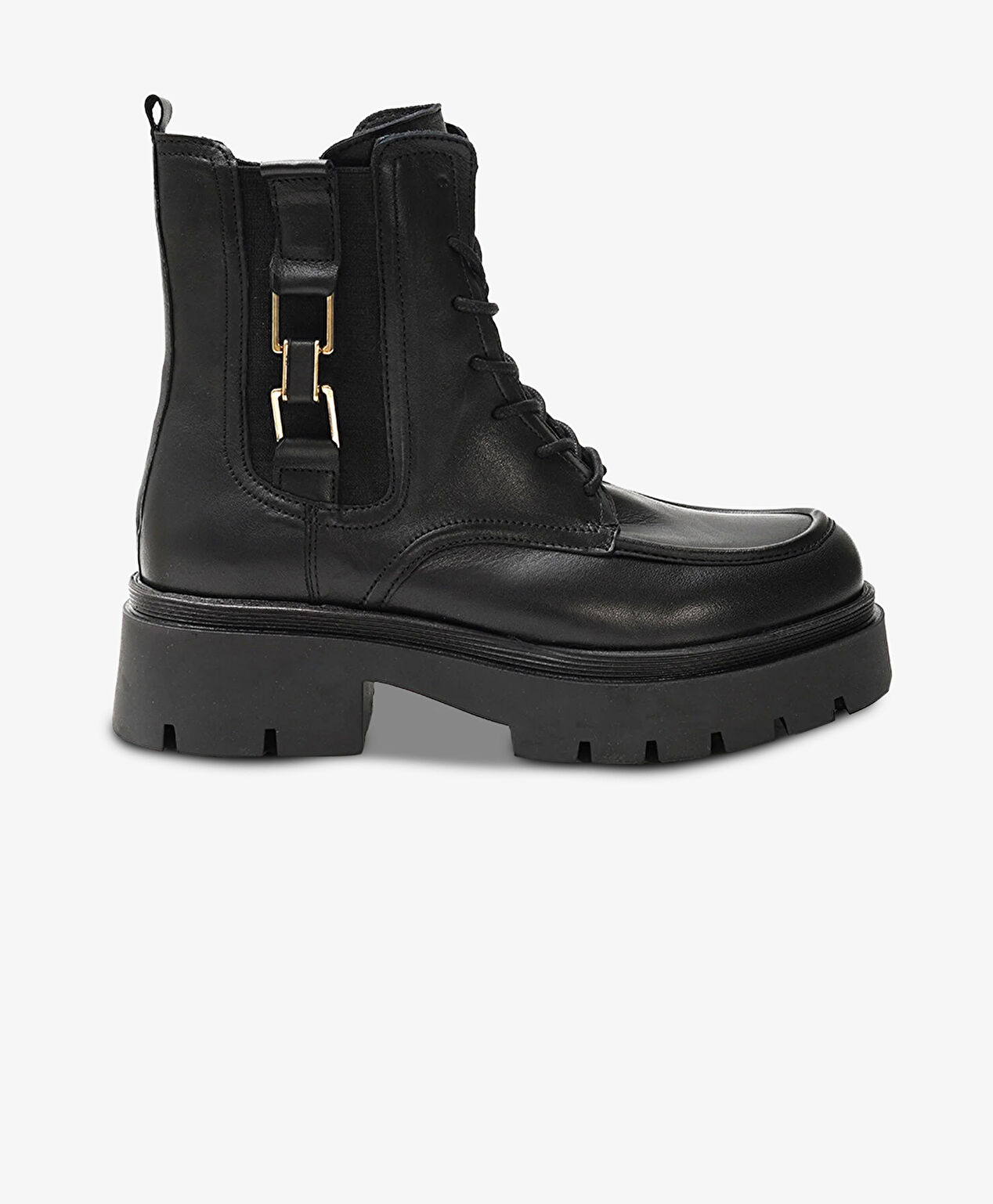 Kadın Siyah Hakiki Deri Memory Foam Taban Casual Bot - 1