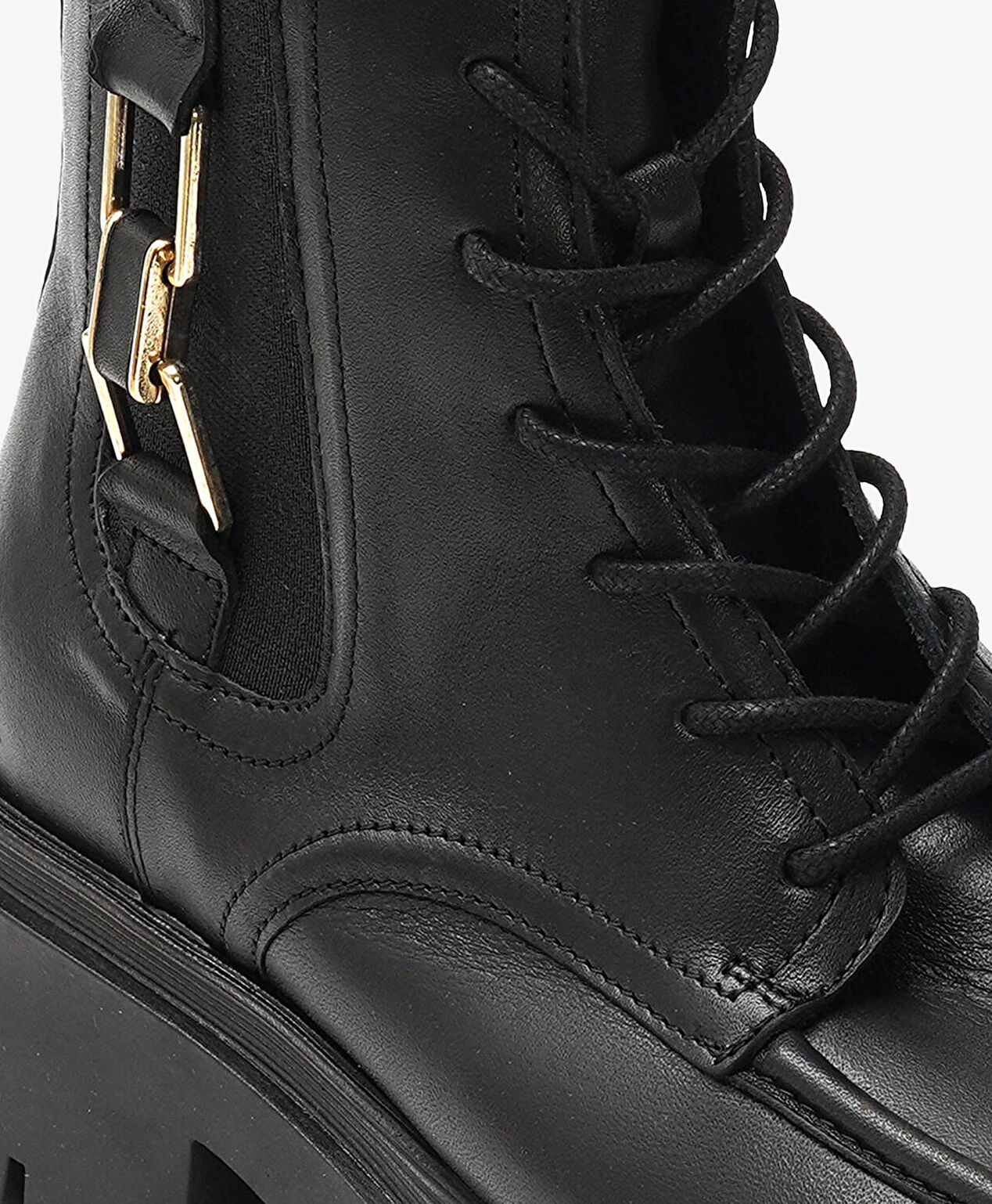 Kadın Siyah Hakiki Deri Memory Foam Taban Casual Bot - 4