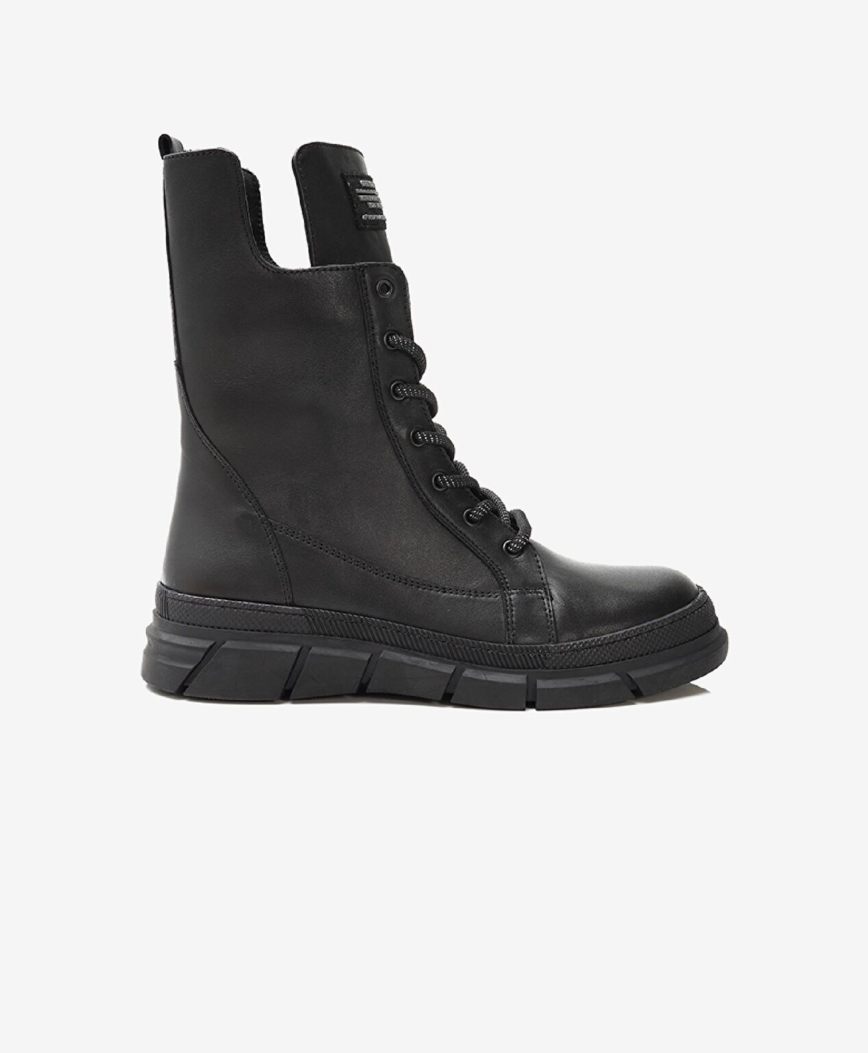 Kadın Siyah Hakiki Deri Sneaker Bot - 1