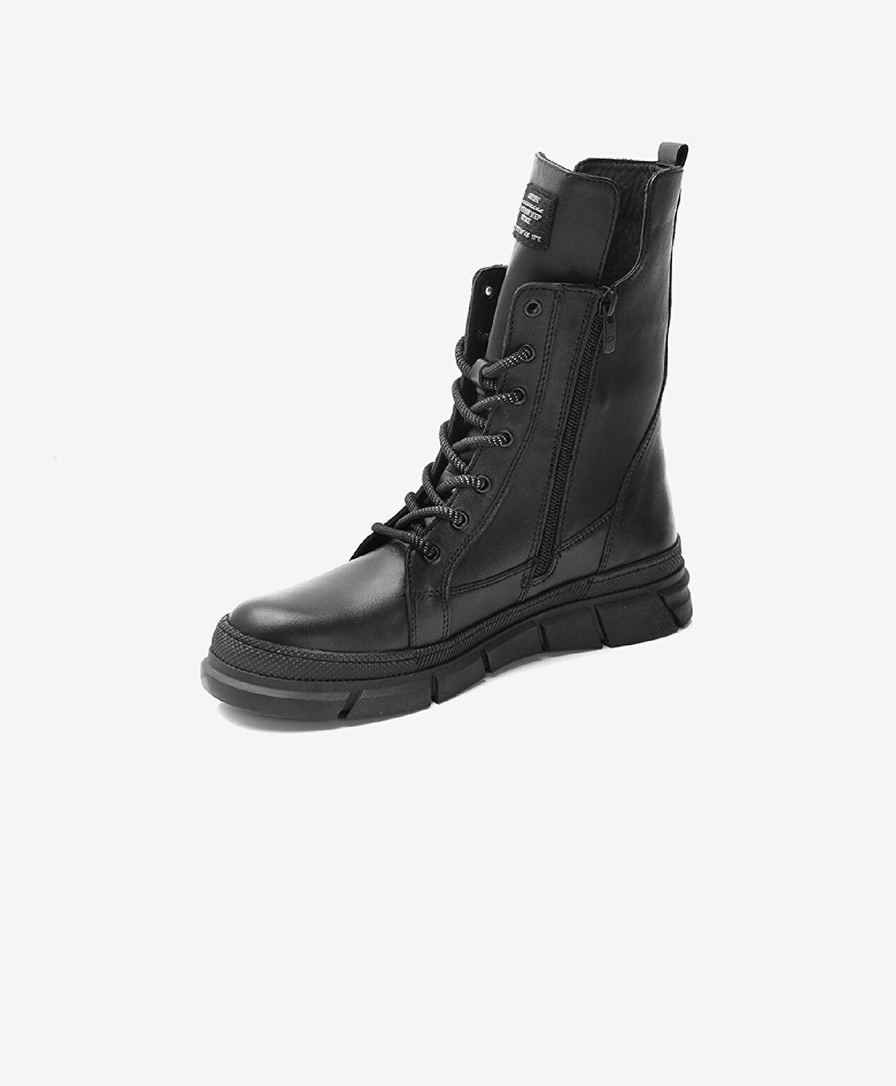 Kadın Siyah Hakiki Deri Sneaker Bot - 2