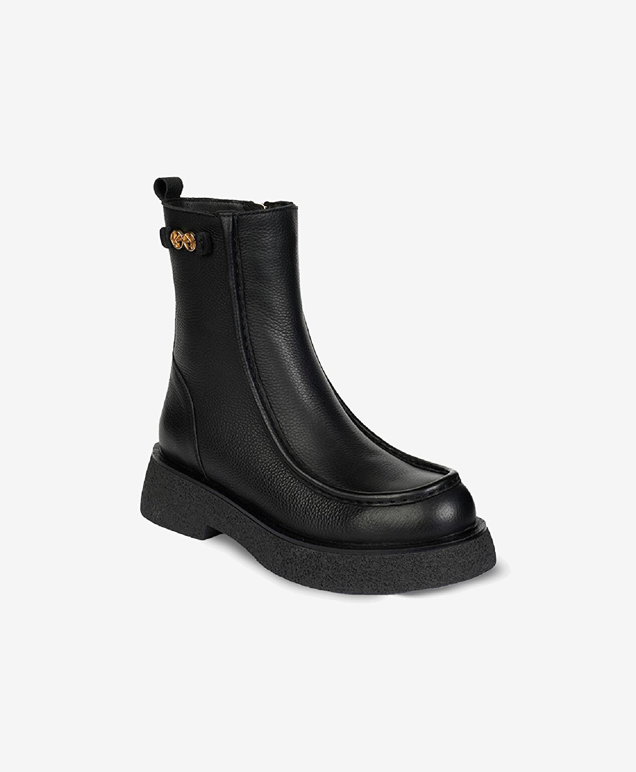 Kadın Siyah Hakiki Deri Memory Foam Taban Casual Bot - 2