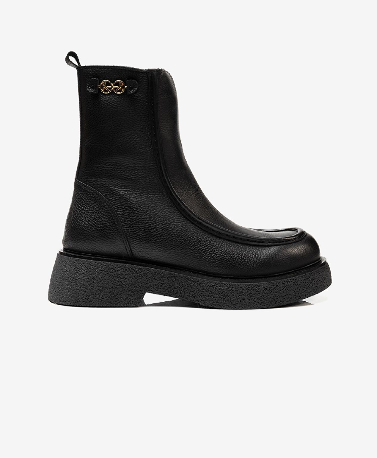 Kadın Siyah Hakiki Deri Memory Foam Taban Casual Bot - 1