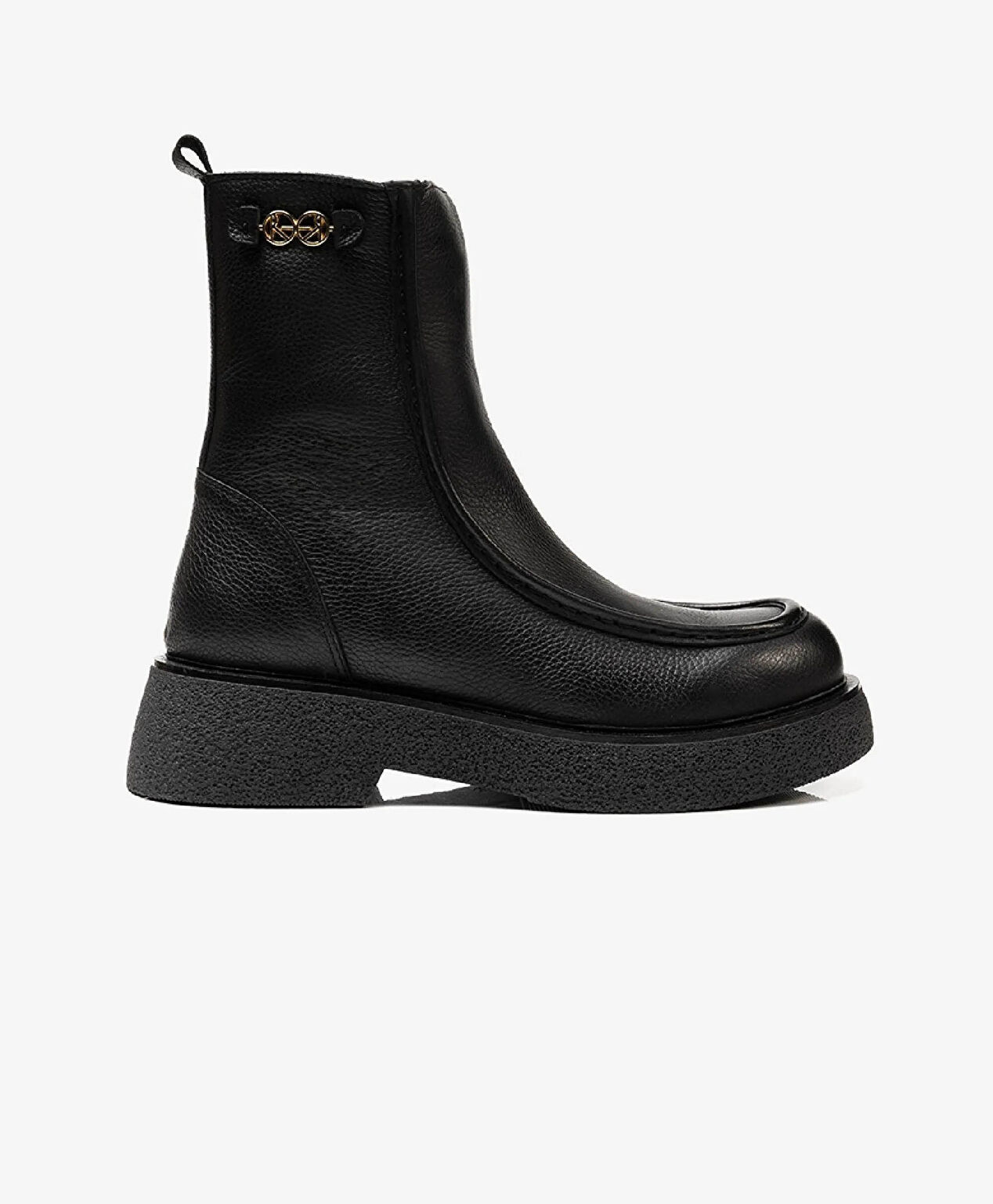 Kadın Siyah Hakiki Deri Memory Foam Taban Casual Bot - 1