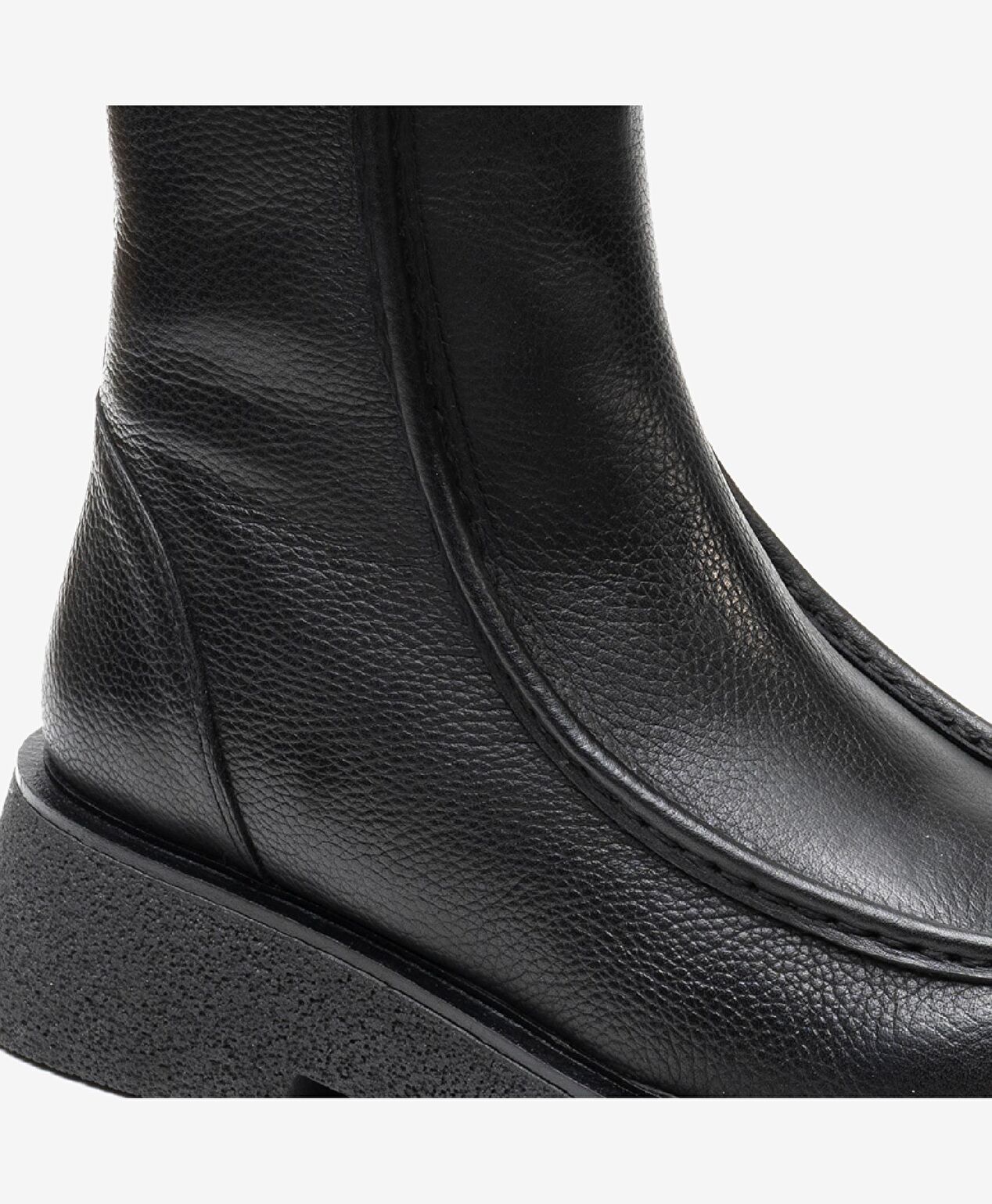 Kadın Siyah Hakiki Deri Memory Foam Taban Casual Bot - 5