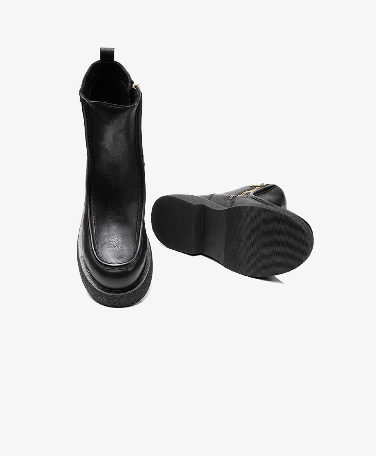 Kadın Siyah Hakiki Deri Memory Foam Taban Casual Bot - 6