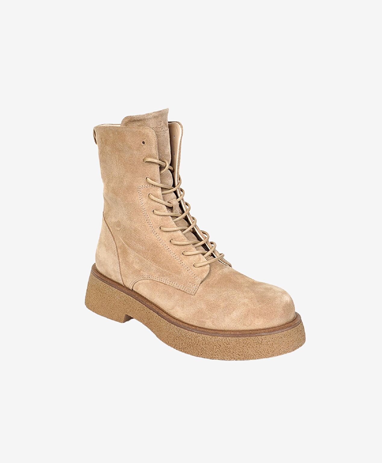 Kadın Koyu Bej Hakiki Deri Memory Foam Taban Military Bot - 2