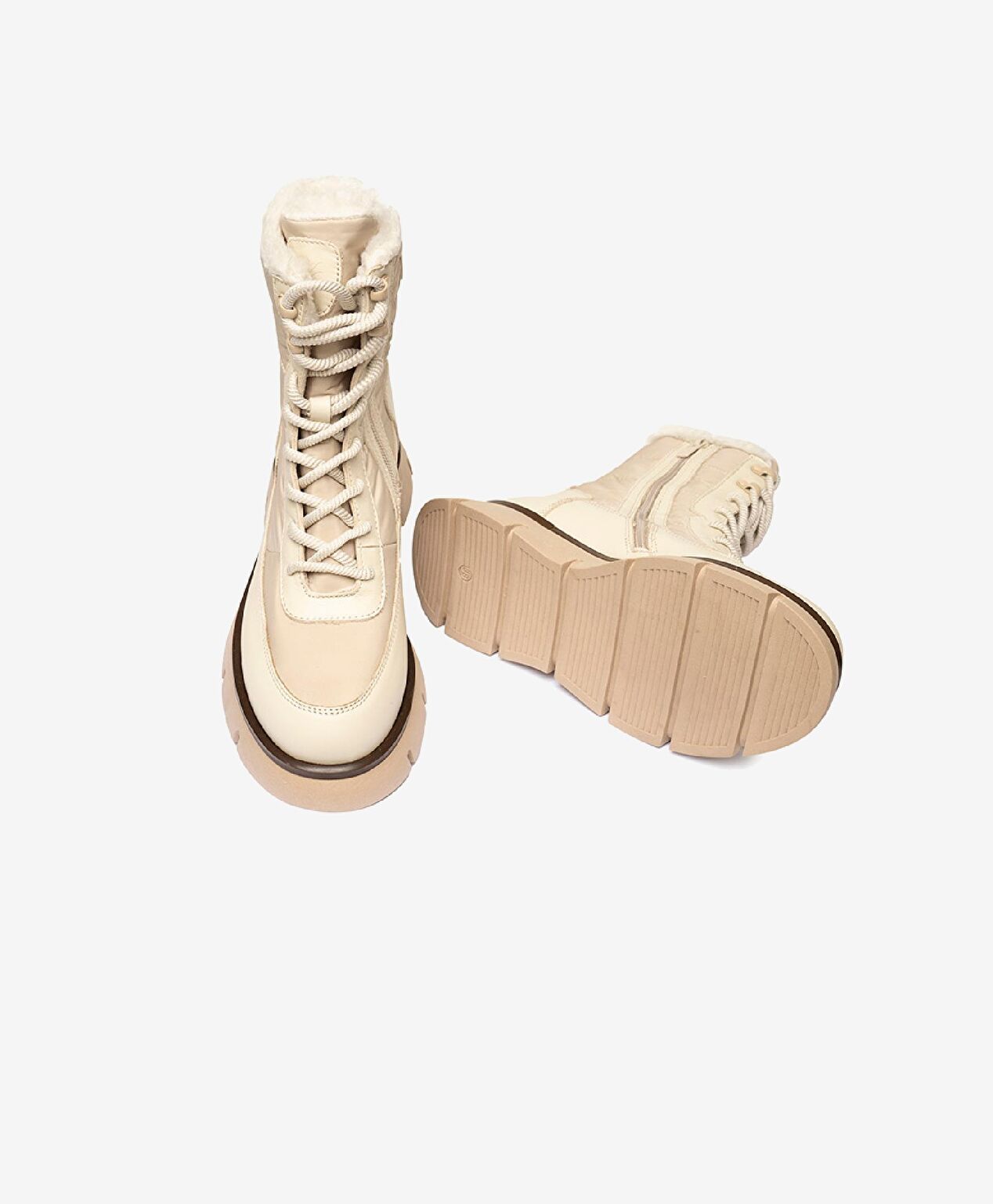 Kadın Ekru Hakiki Deri Casual Bot - 5