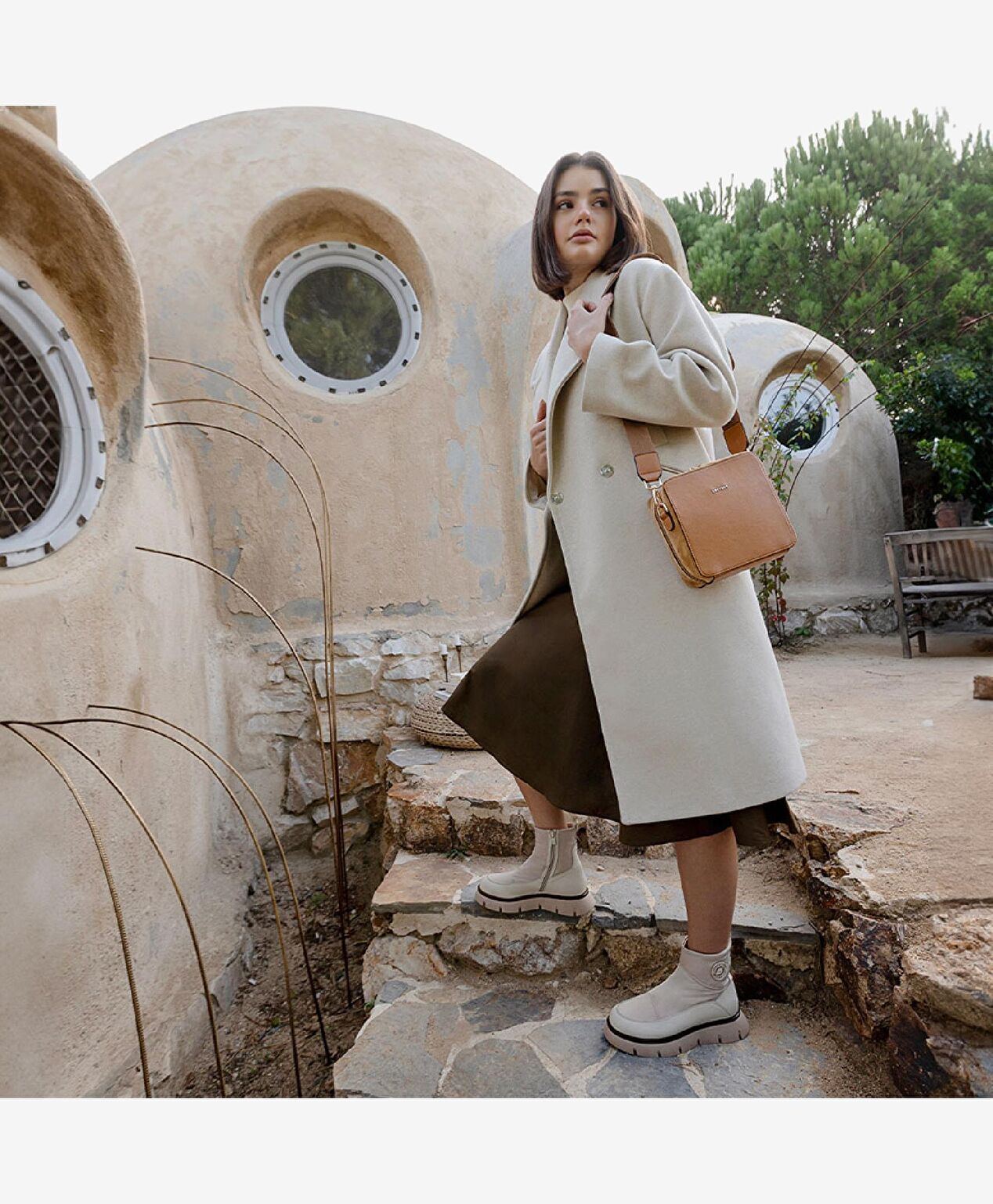 Kadın Ekru Hakiki Deri Casual Bot - 2