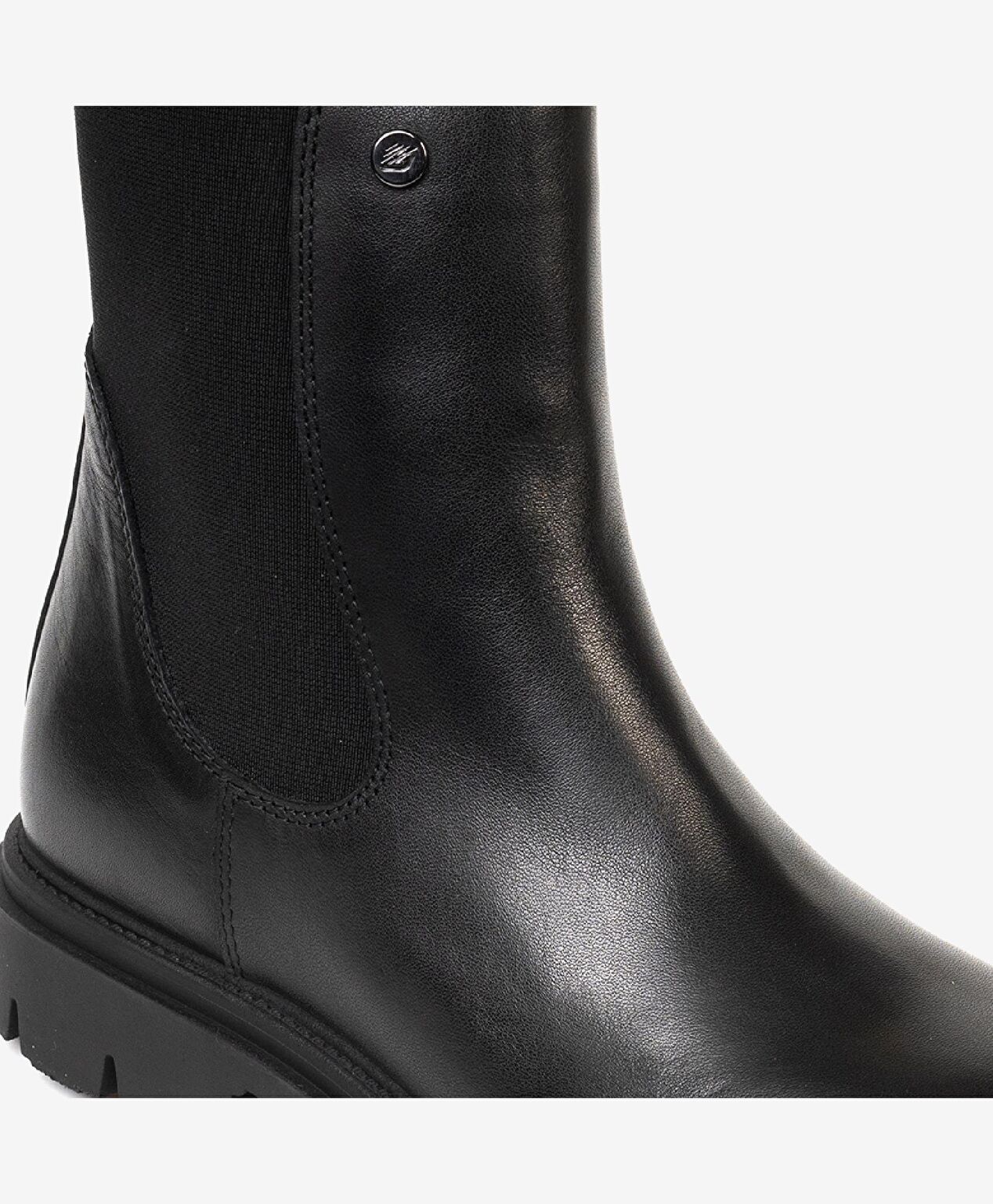 Kadın Siyah Hakiki Deri Chelsea Bot - 4