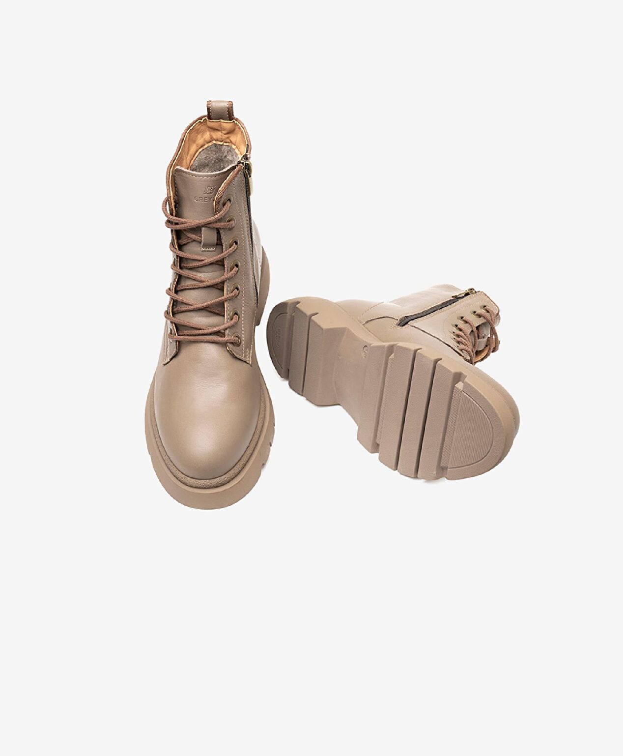 Kadın Boz kahve Hakiki Deri Casual Bot - 6