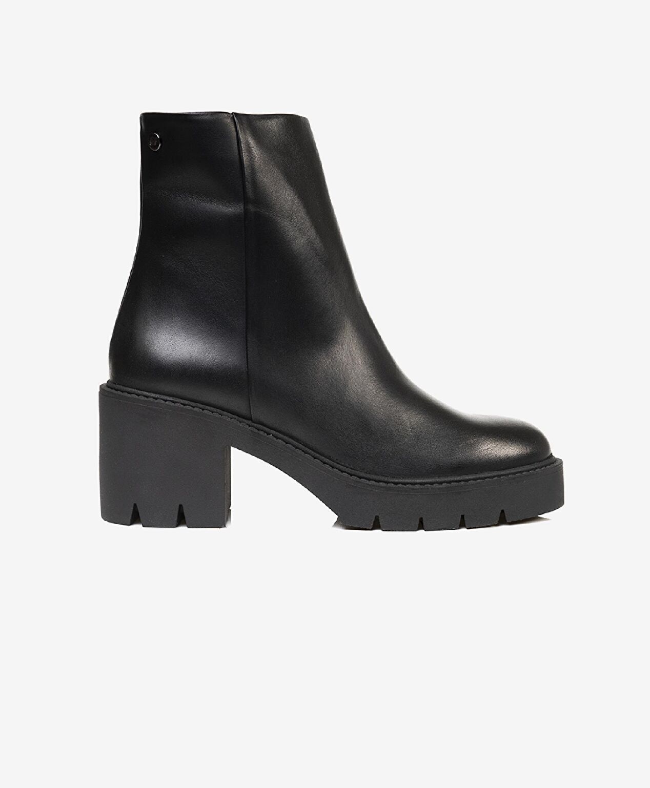 Kadın Siyah Hakiki Deri Topuklu Bot - 1