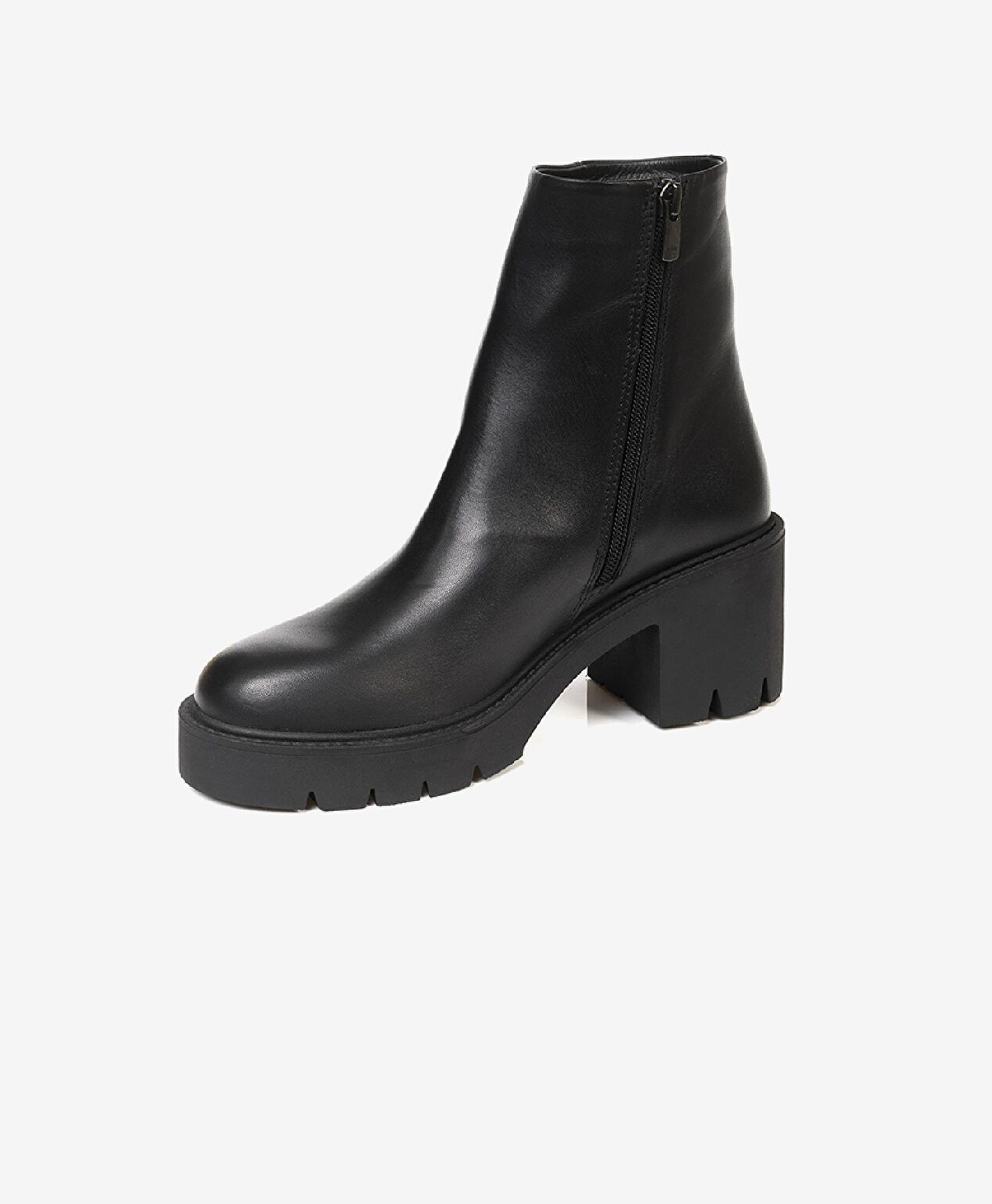 Kadın Siyah Hakiki Deri Topuklu Bot - 3