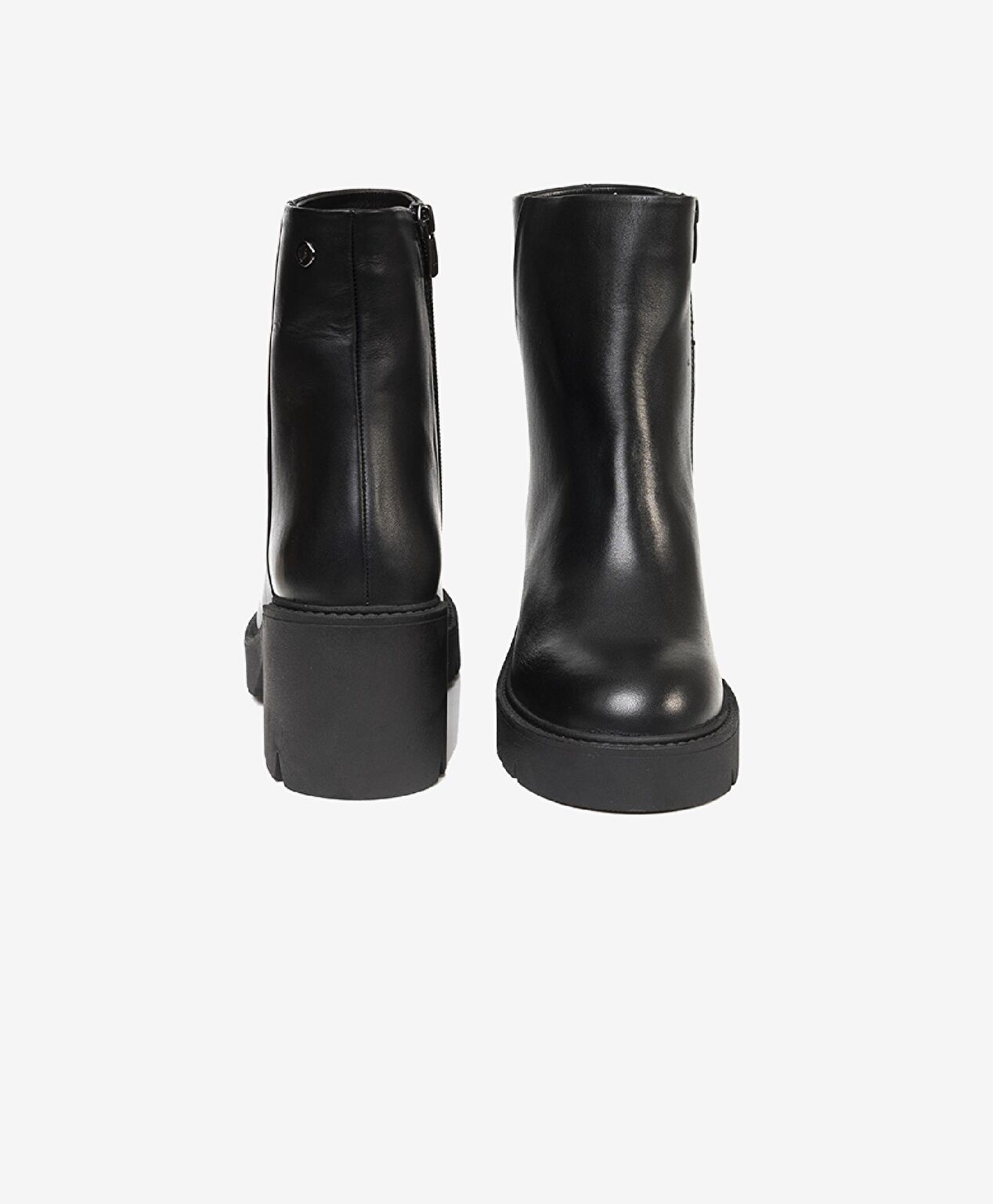 Kadın Siyah Hakiki Deri Topuklu Bot - 7