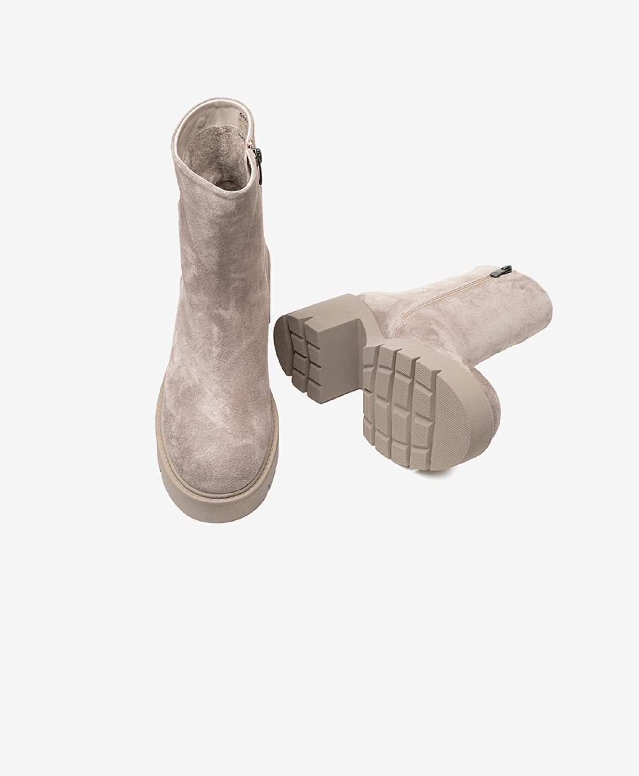 Kadın Vizon Hakiki Deri Termo Light Taban Topuklu Bot - 5