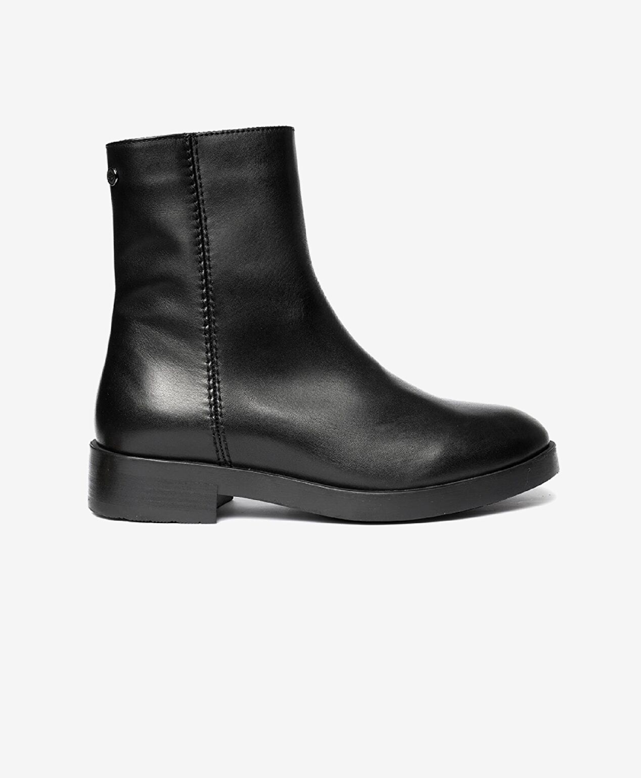 Kadın Siyah Hakiki Deri Termo Taban Bot - 1