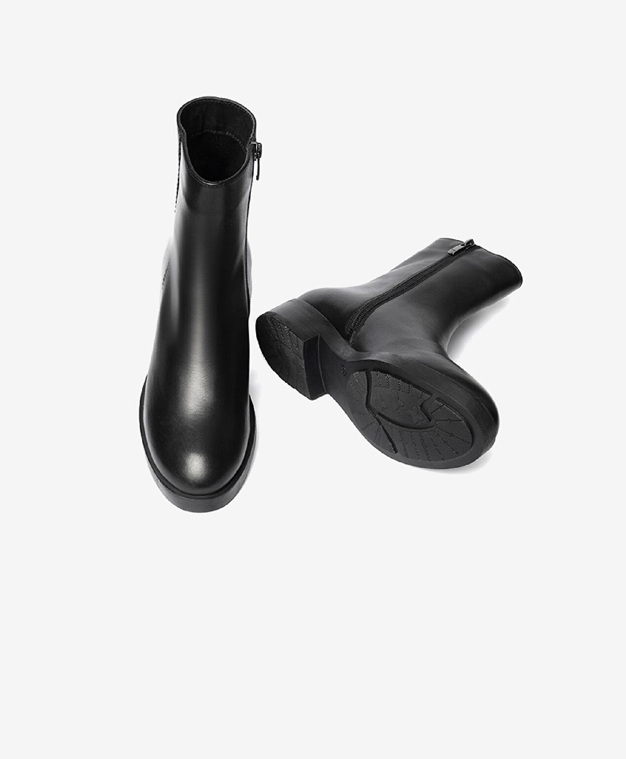 Kadın Siyah Hakiki Deri Termo Taban Bot - 6