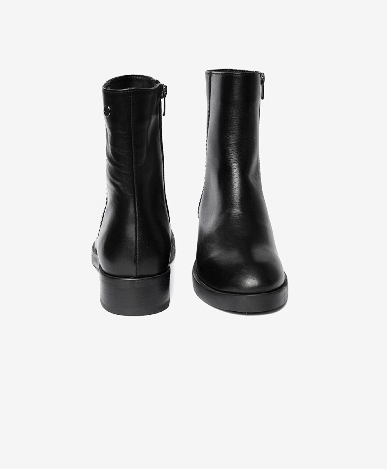 Kadın Siyah Hakiki Deri Termo Taban Bot - 7