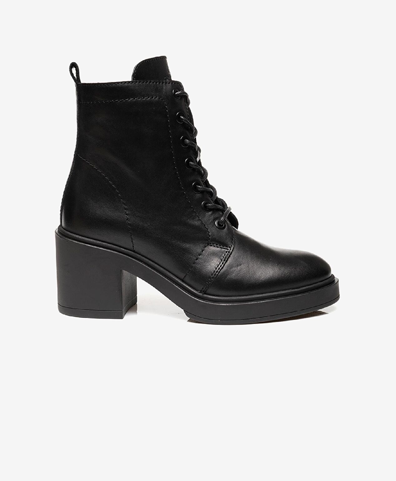 Kadın Siyah Hakiki Deri Termo Taban Topuklu Bot - 1