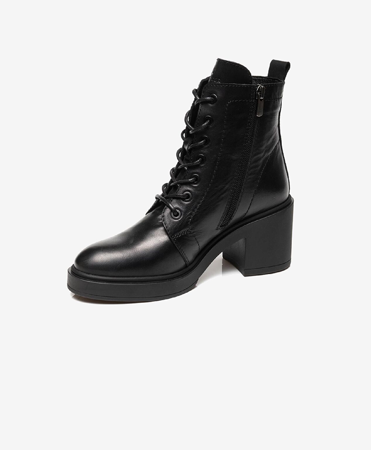 Kadın Siyah Hakiki Deri Termo Taban Topuklu Bot - 3