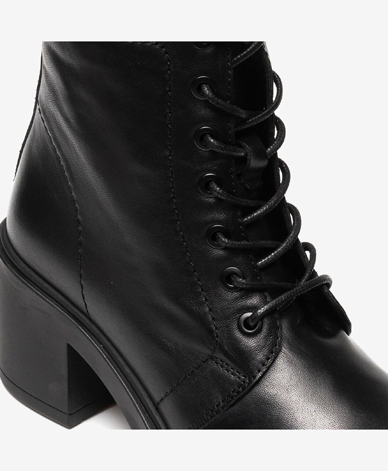 Kadın Siyah Hakiki Deri Termo Taban Topuklu Bot - 5