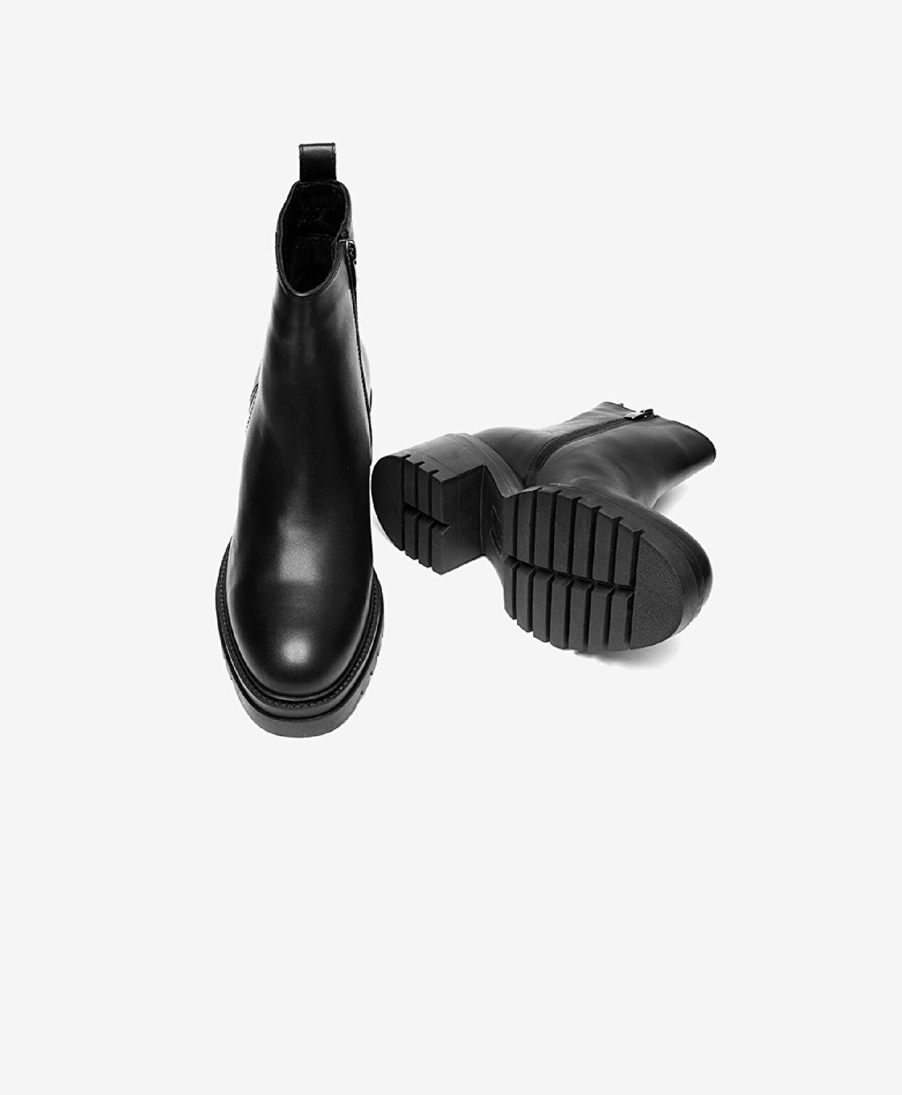 Kadın Siyah Hakiki Deri Termo Light Taban Topuklu Bot - 6