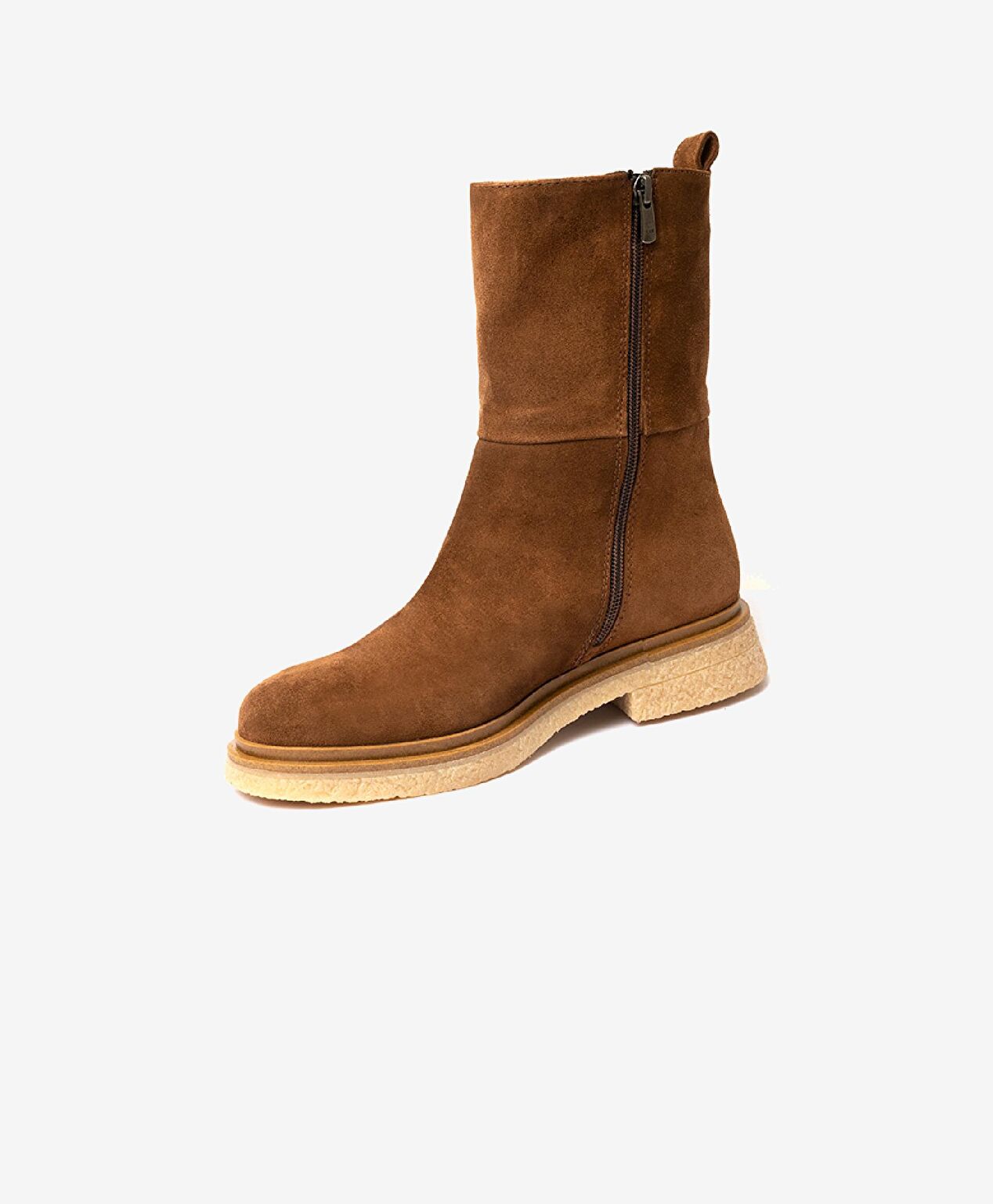 Kadın Tütün Hakiki Deri Termo Taban Topuklu Bot - 2