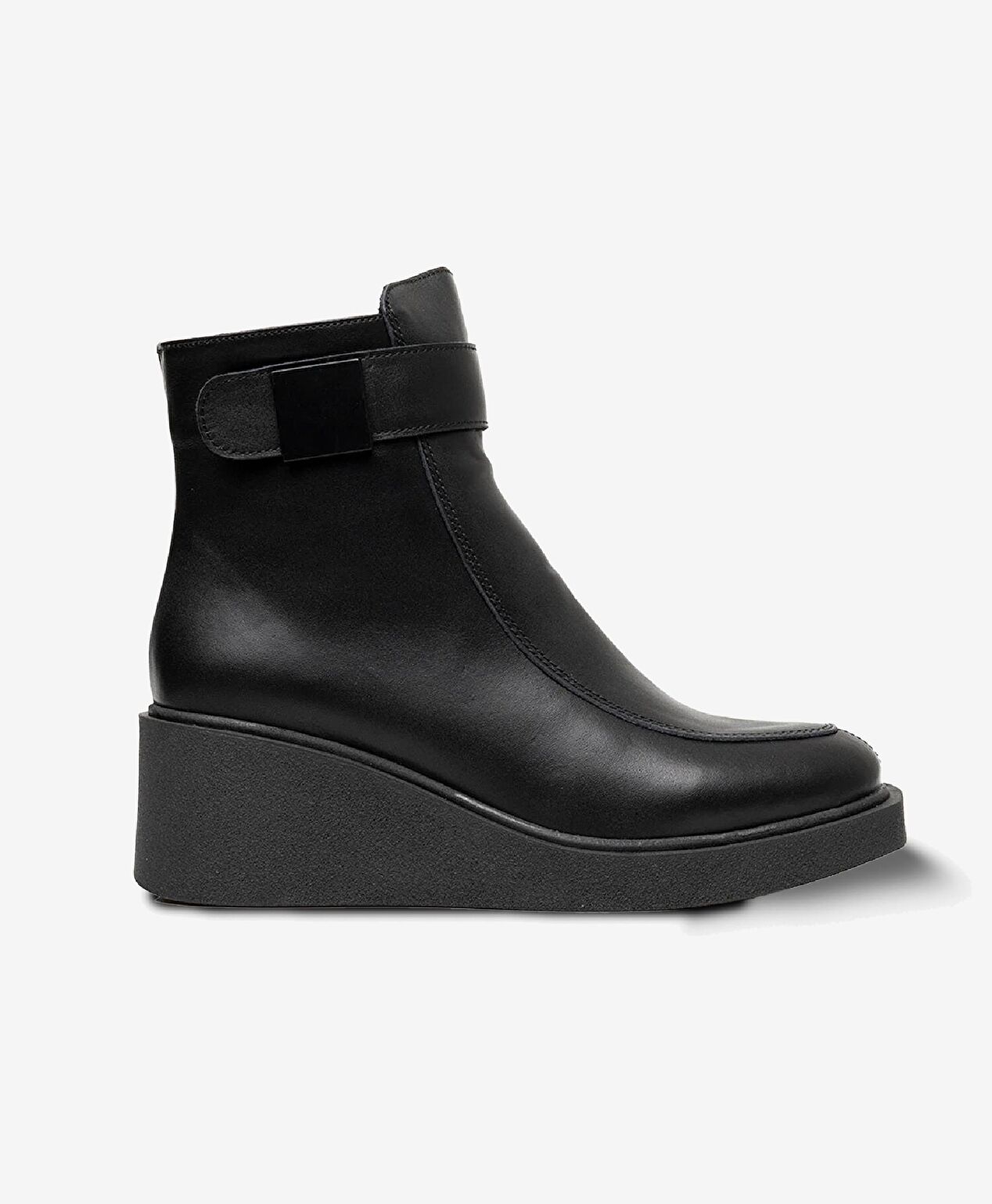 Kadın Siyah Hakiki Deri Termo Light Taban Casual Bot - 1