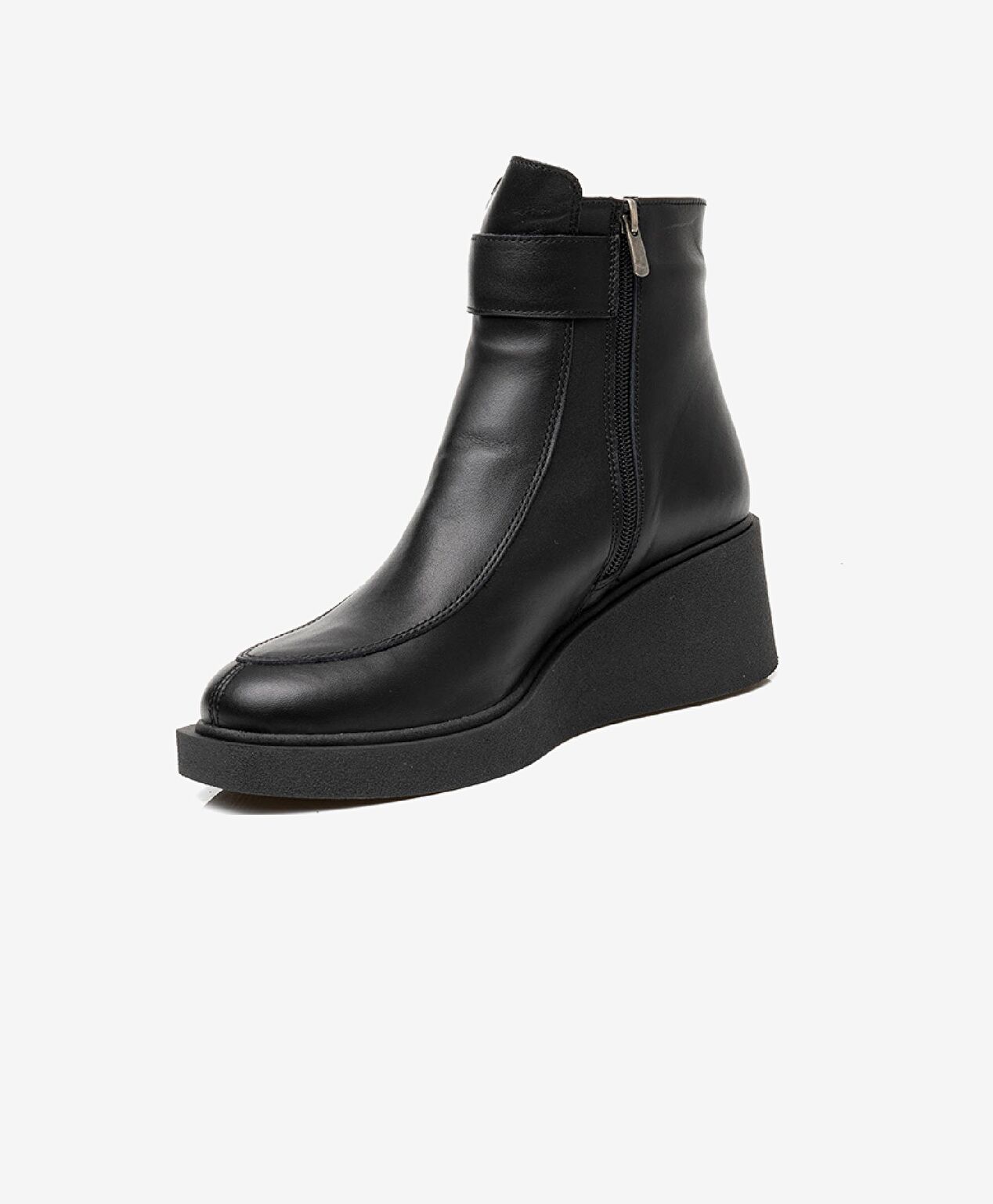 Kadın Siyah Hakiki Deri Termo Light Taban Casual Bot - 2