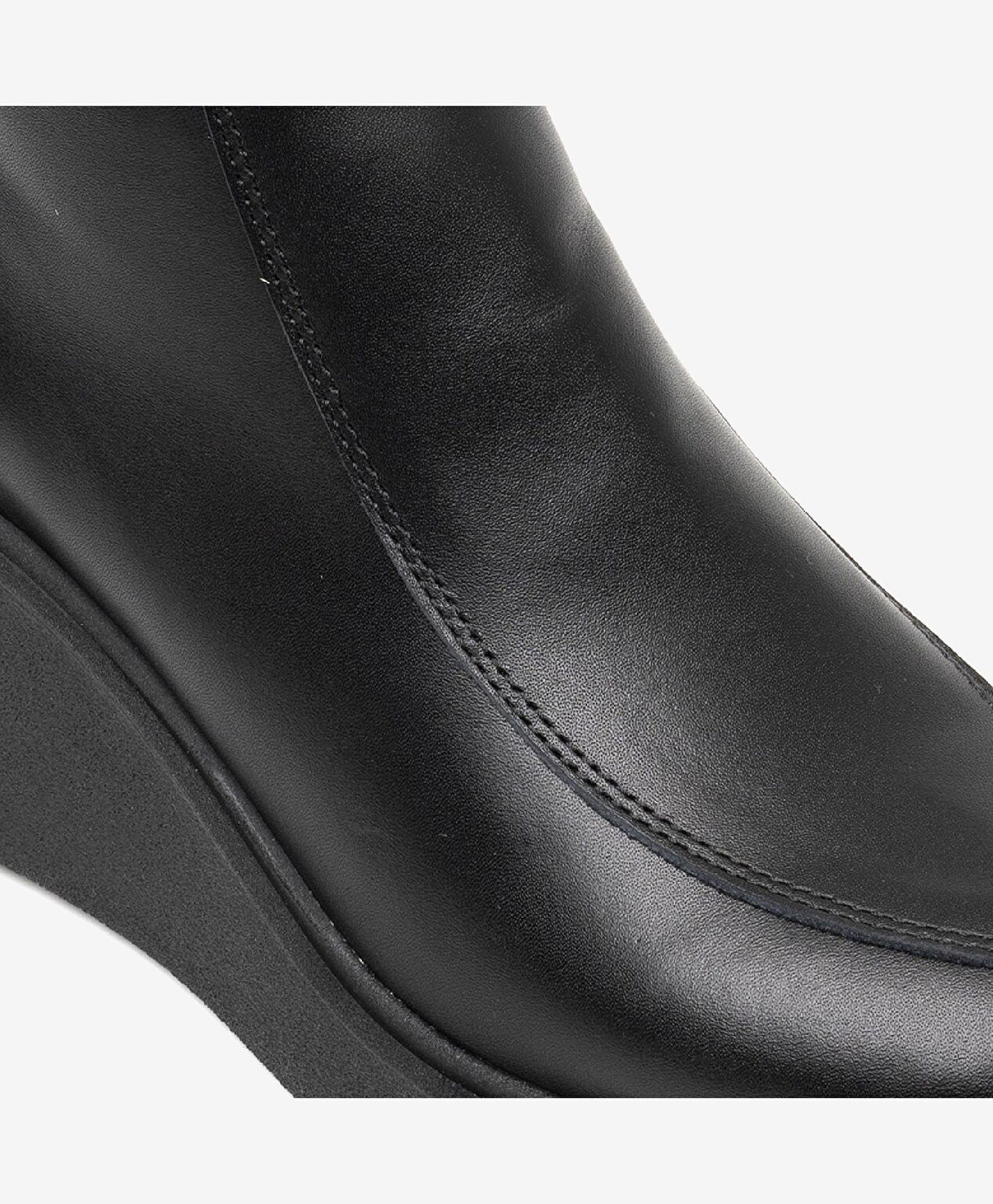 Kadın Siyah Hakiki Deri Termo Light Taban Casual Bot - 4