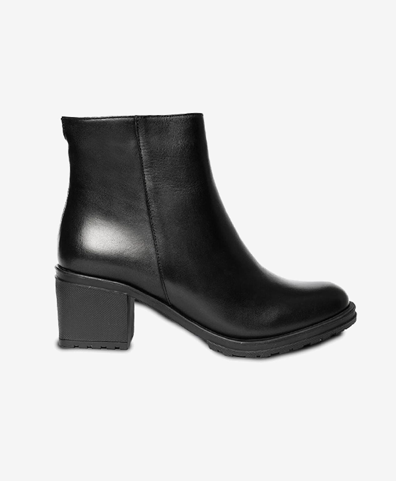 Kadın Siyah Hakiki Deri Topuklu Bot - 1