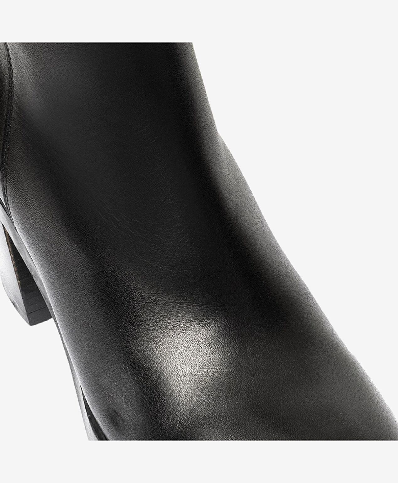 Kadın Siyah Hakiki Deri Termo Taban Çizme - 4