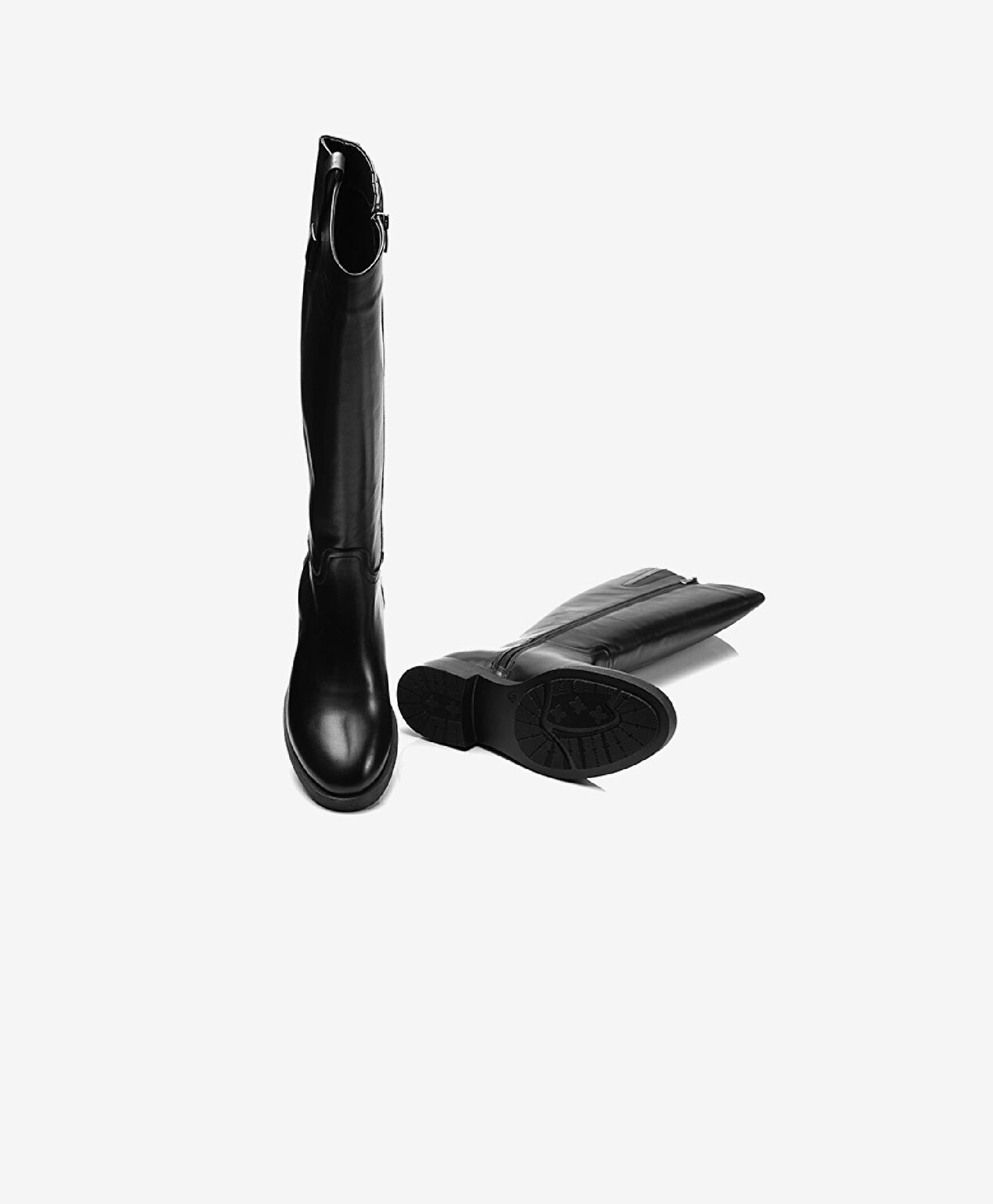 Kadın Siyah Hakiki Deri Termo Taban Çizme - 5