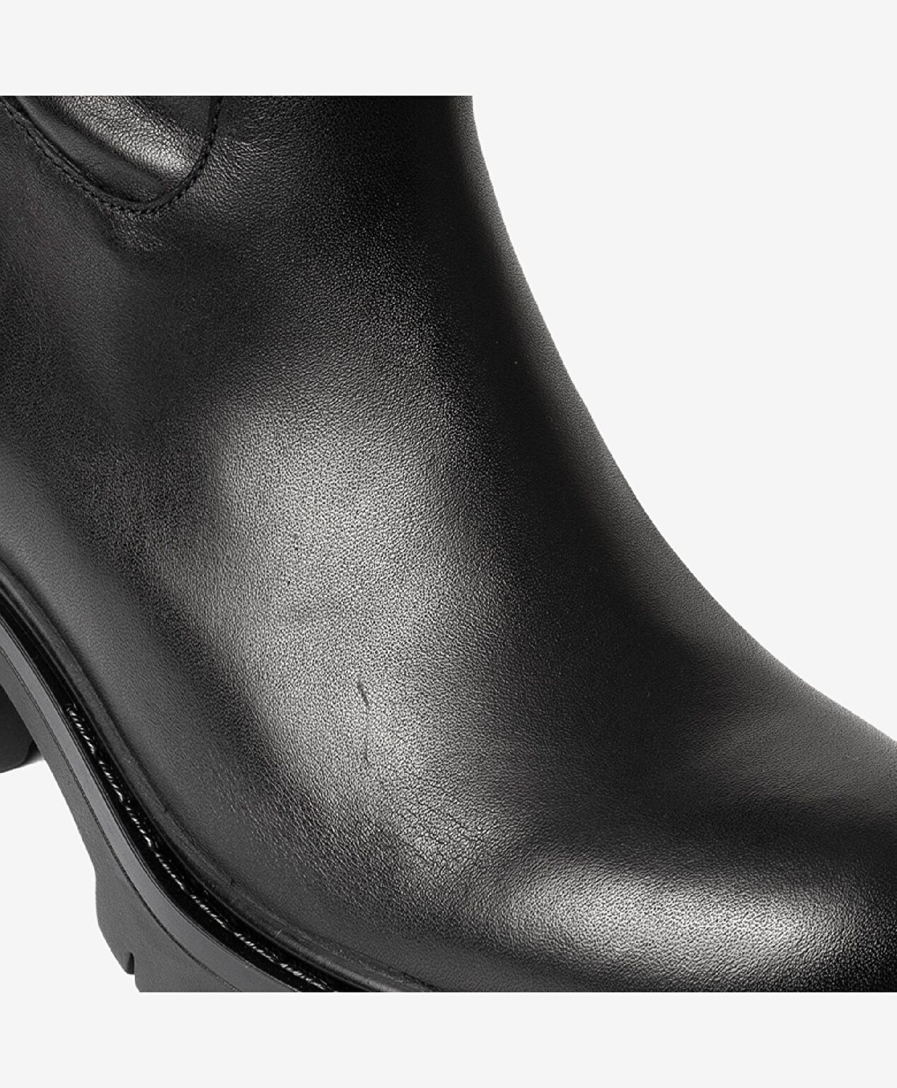 Kadın Siyah Hakiki Deri Termo Taban Çizme - 4