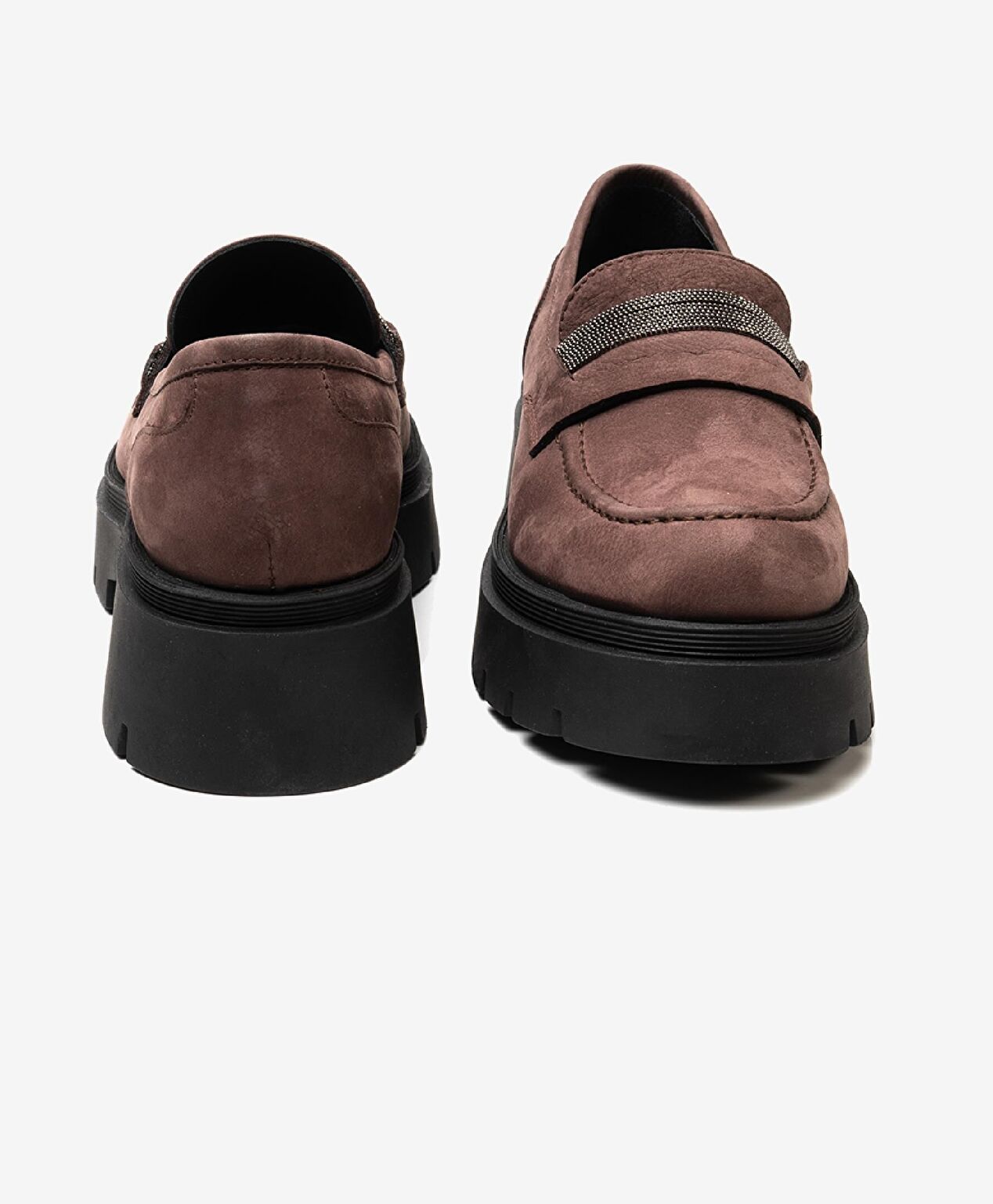 Kadın Mürdüm Hakiki Deri Loafer Ayakkabı - 7