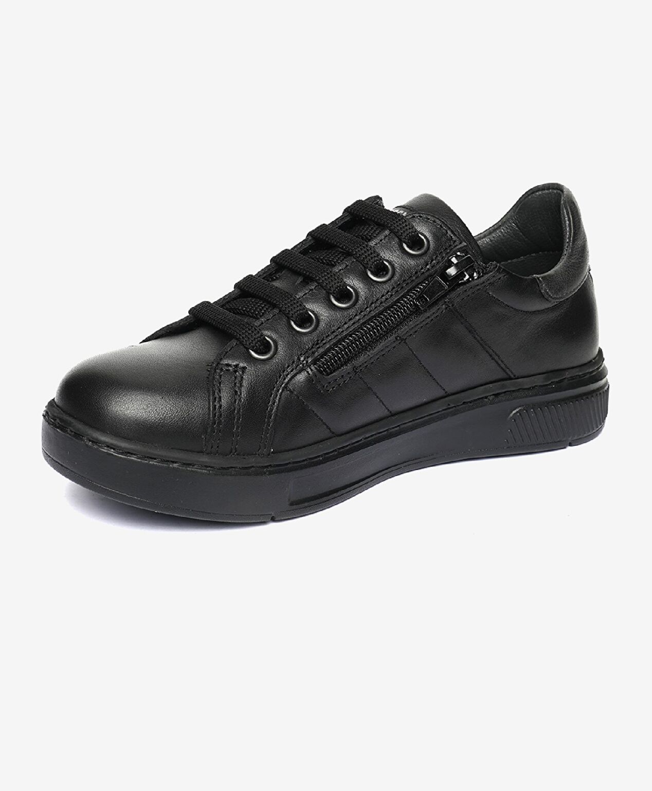 Erkek Çocuk Siyah Hakiki Deri Ayakkabı - 2