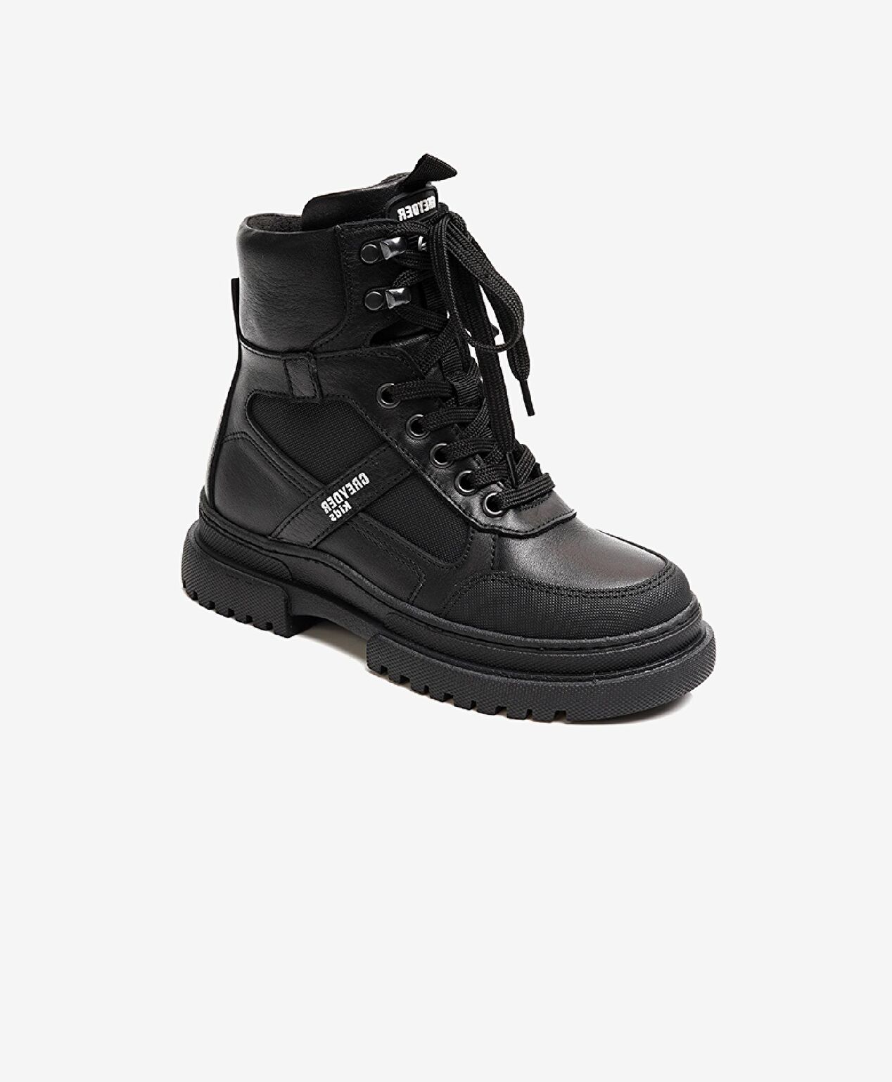 Erkek Çocuk Siyah Hakiki Deri Bot - 1