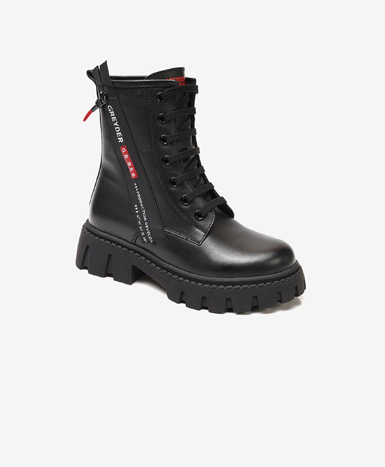 Kız Çocuk Siyah Hakiki Deri Bot - 1