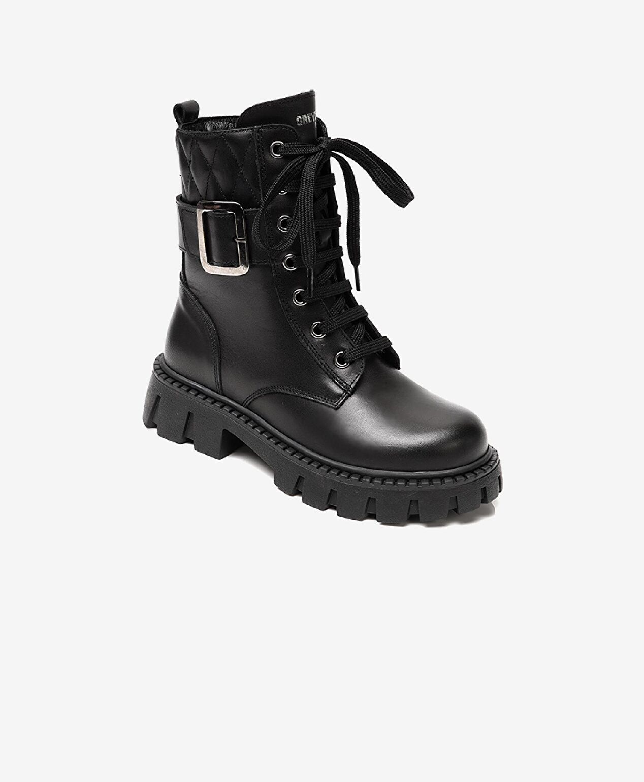 Kız Çocuk Siyah Hakiki Deri Bot - 1